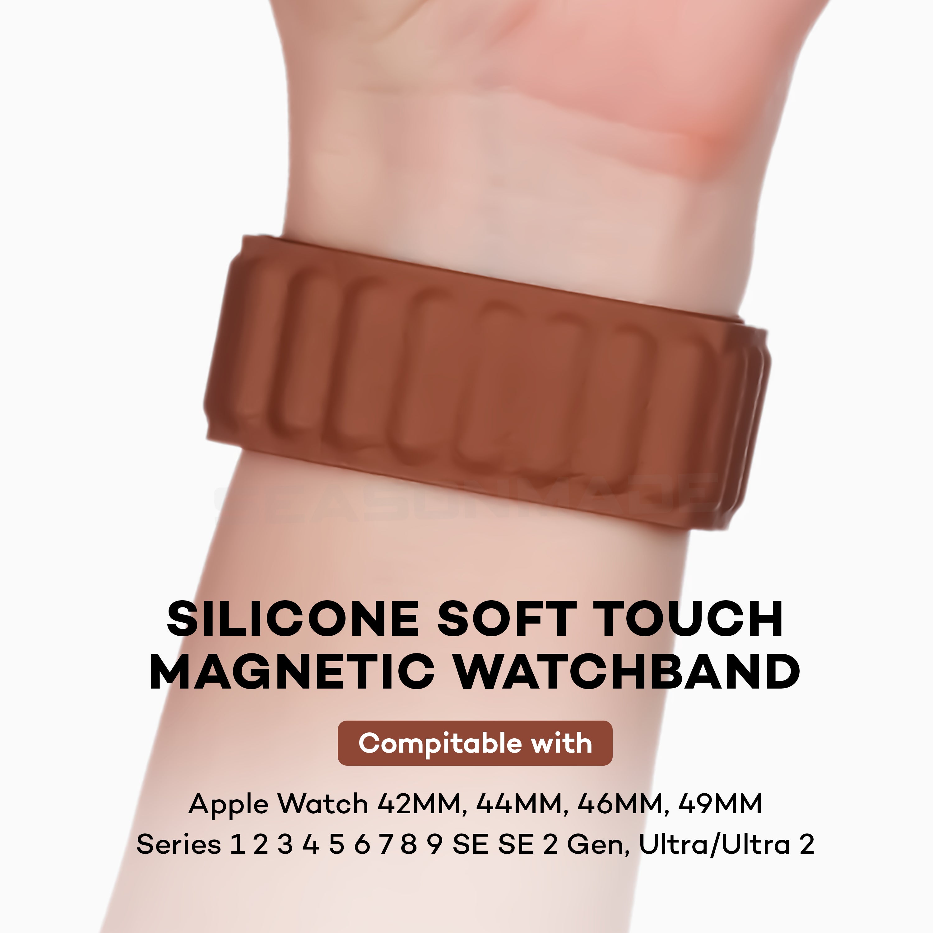 Apple Watch Premium Silicone Magnetic Band Series 4 5 6 7 8 9 SE SE 2 Ultra Ultra 2