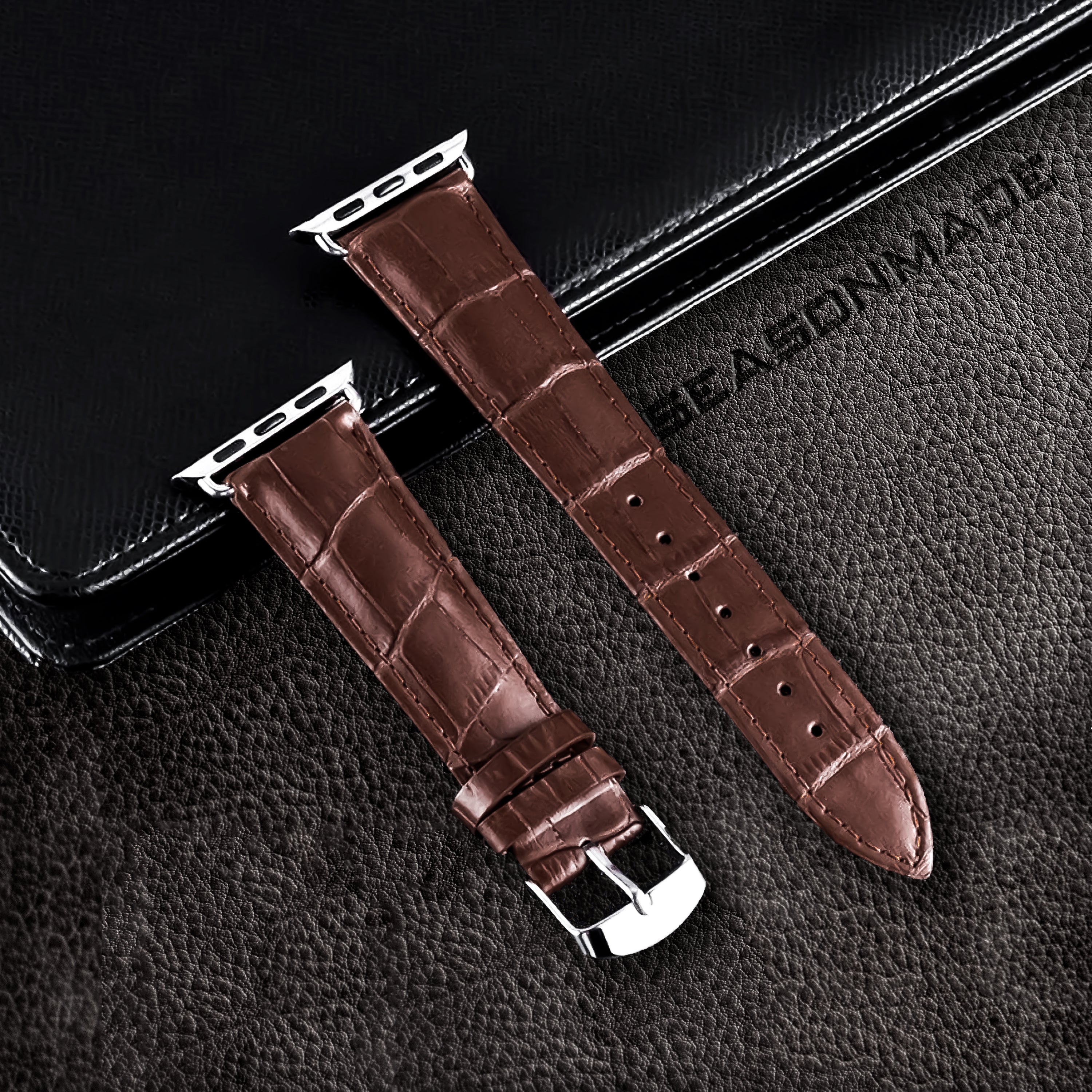 Leather Iphone Watch Series Bands Apple Watch Genuine Brown