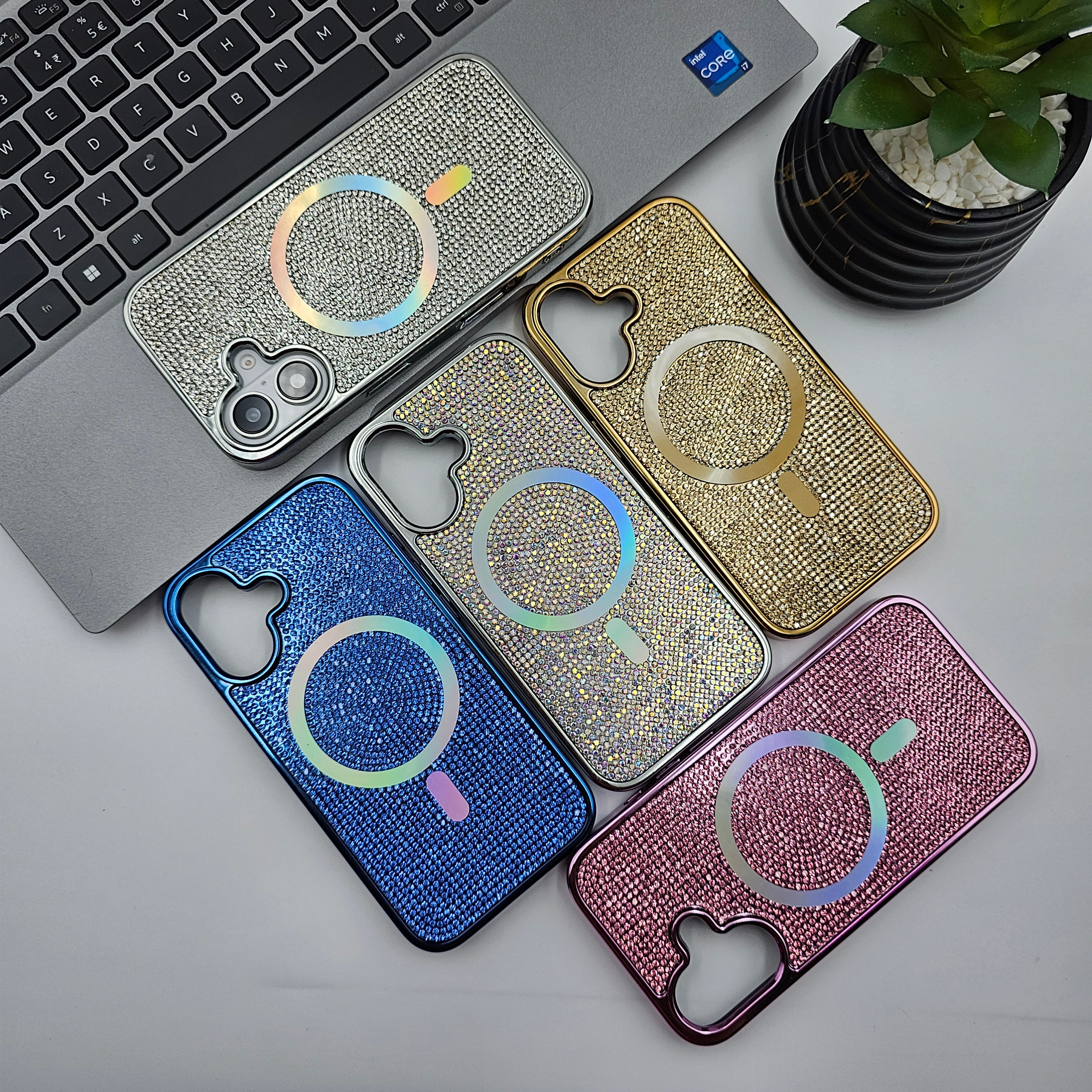 iPhone Rhinestone Diamond Bling Glitter Case With Magsafe