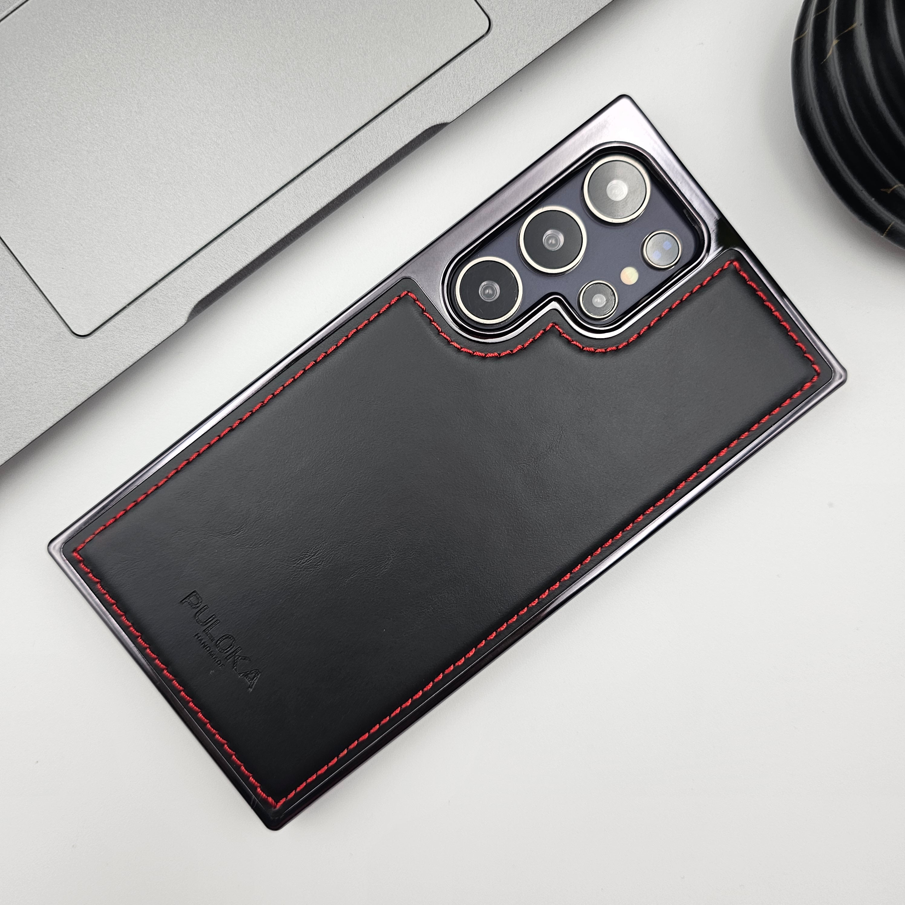 Samsung Galaxy S25 Ultra Minimalistic Design Chrome Case Inside Velvet