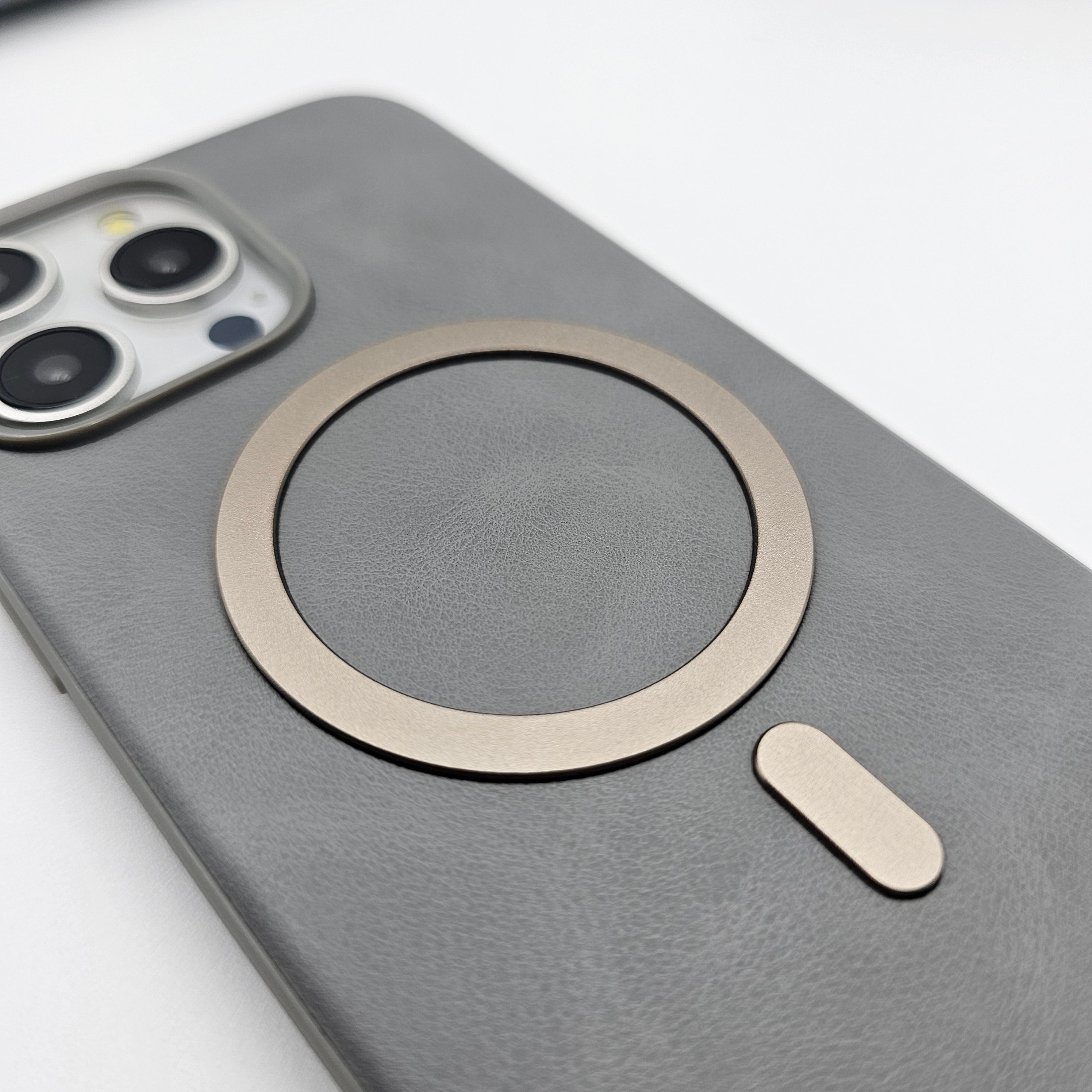 iPhone PU Leather Magnetic Magsafe Case Supports Wireless Charging