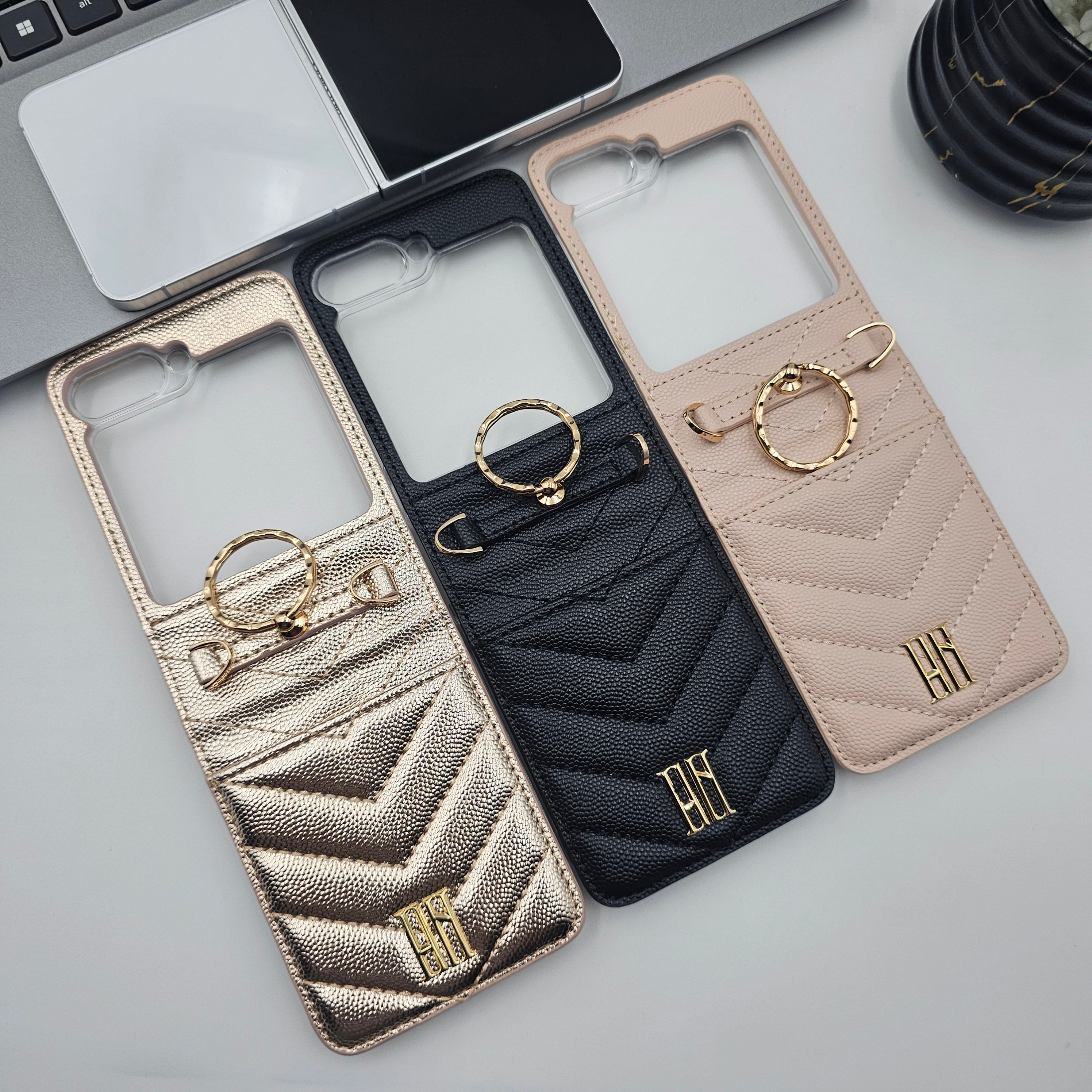 Puffer Cardholder Sling Phone Case Cover for Samsung Galaxy Z Flip 6 | Quilted Strap Wallet Cover