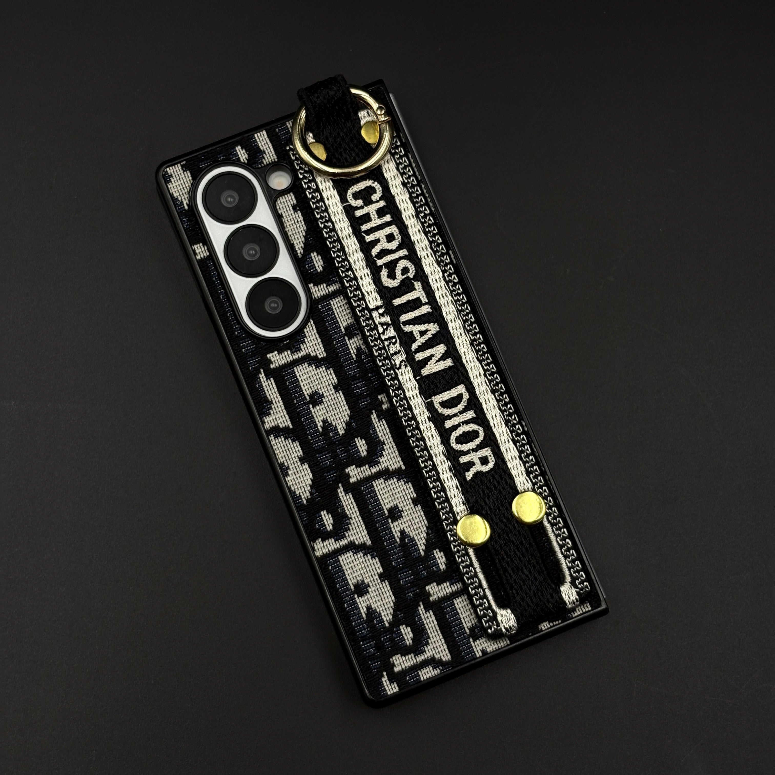 Luxury Embroidered Belt Strap Case for Samsung Galaxy Z Fold 7 | Premium Designer Style Protection