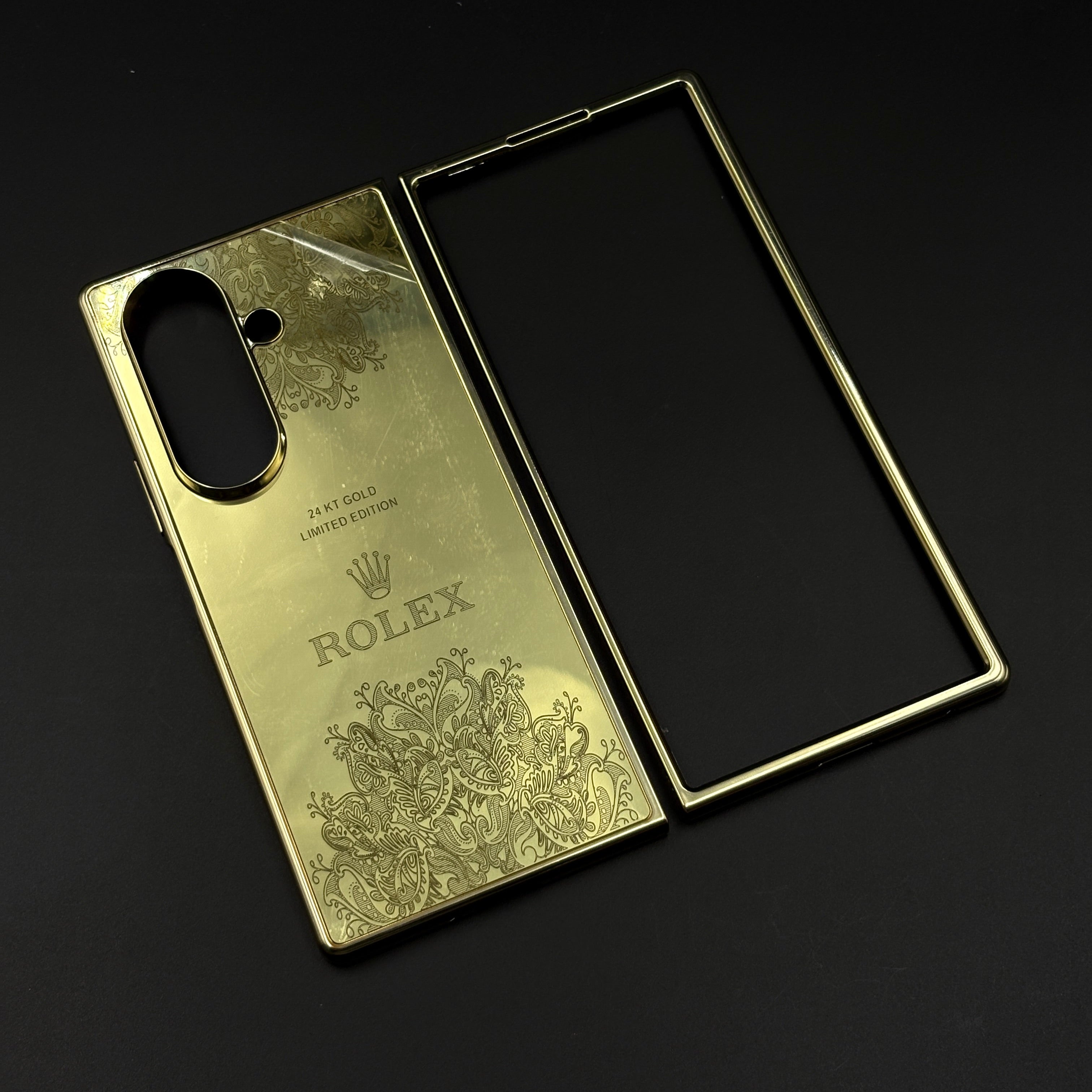 Handcrafted 24K Gold Plated Luxury Watch Brand Case for Samsung Galaxy Z Fold 8 Ultra