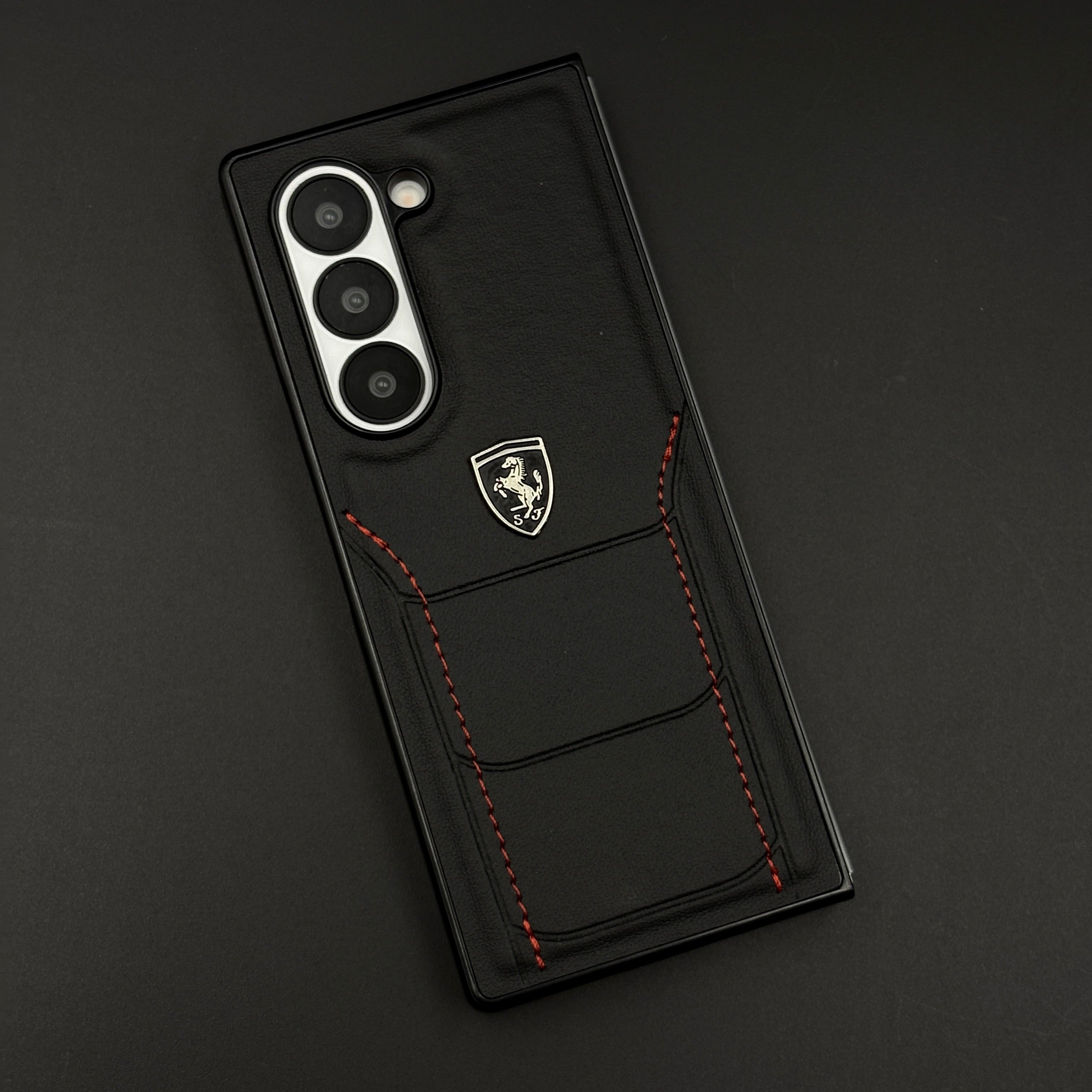 FR Stitched PU Leather Case for Samsung Galaxy Z Fold 6 | Luxury Protective Edition