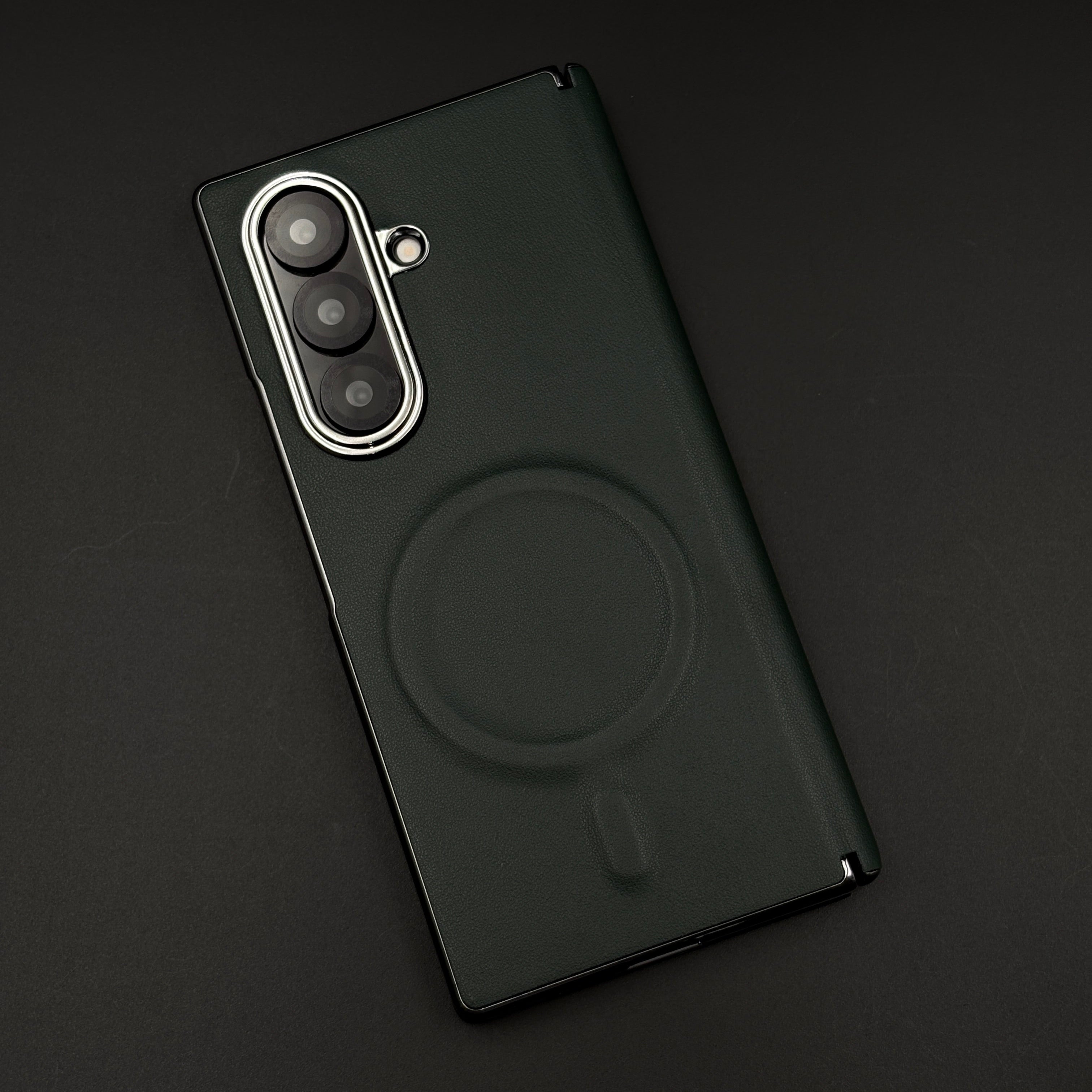 Leather MagSafe Case Hinge Protection for Samsung Galaxy Z Fold 7 | Front Screen Glass