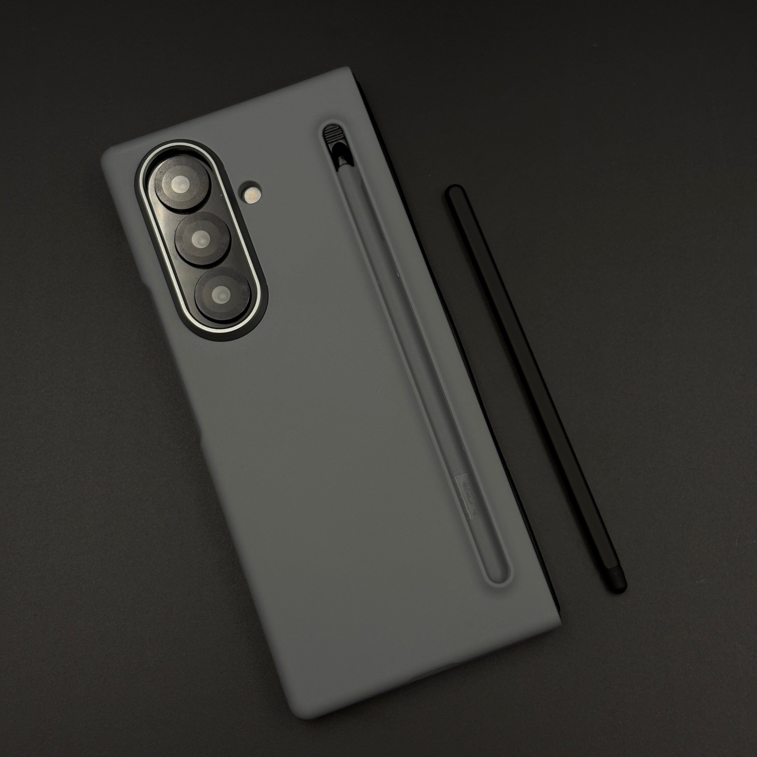 Silk Feel Liquid Silicone Phone Case Cover with Pen for Samsung Galaxy Z Fold 7 | Ultra-Soft Shockproof