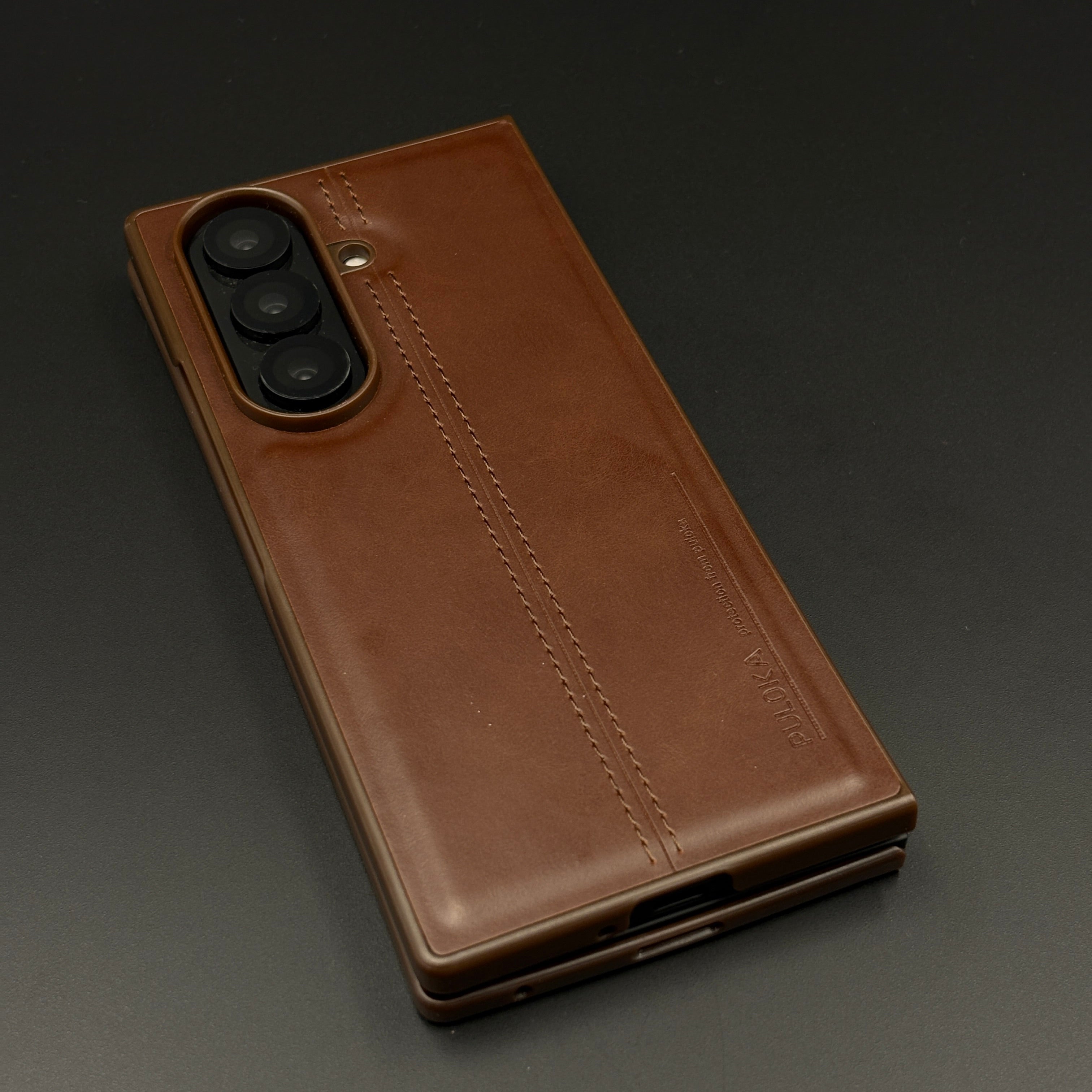 Stitched Leather Case for Samsung Galaxy Z Fold 7 | Premium Handcrafted Vintage Edition