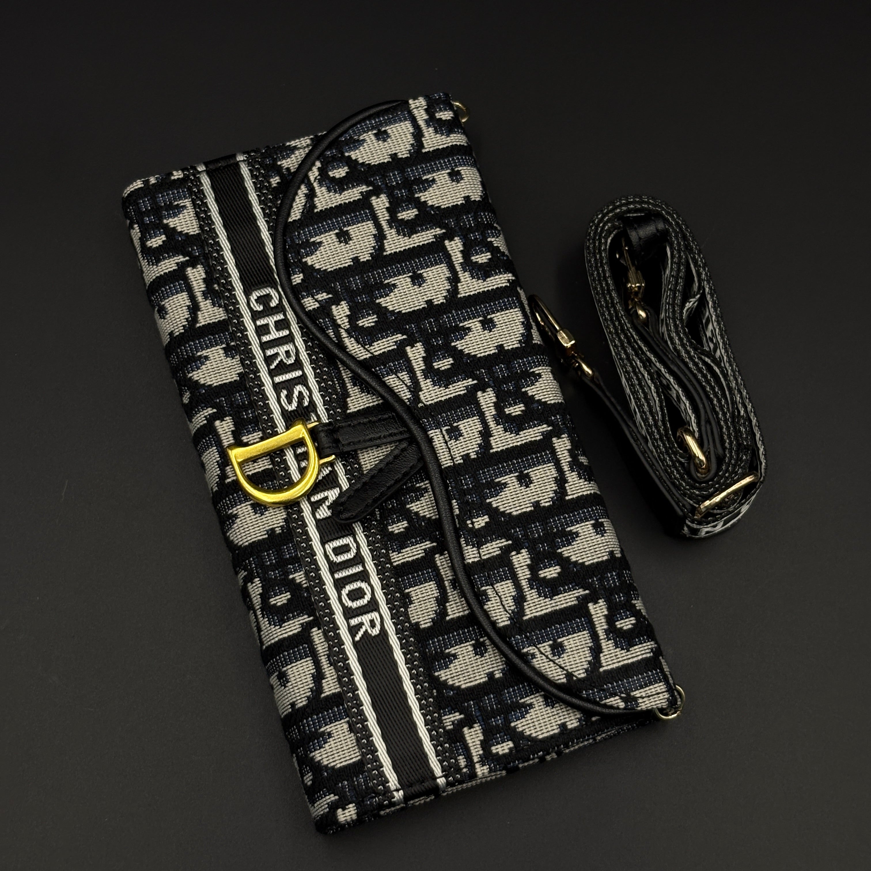 Luxury Embroidery CD Cardholder Case with Crossbody Sling for iPhone 17 Air