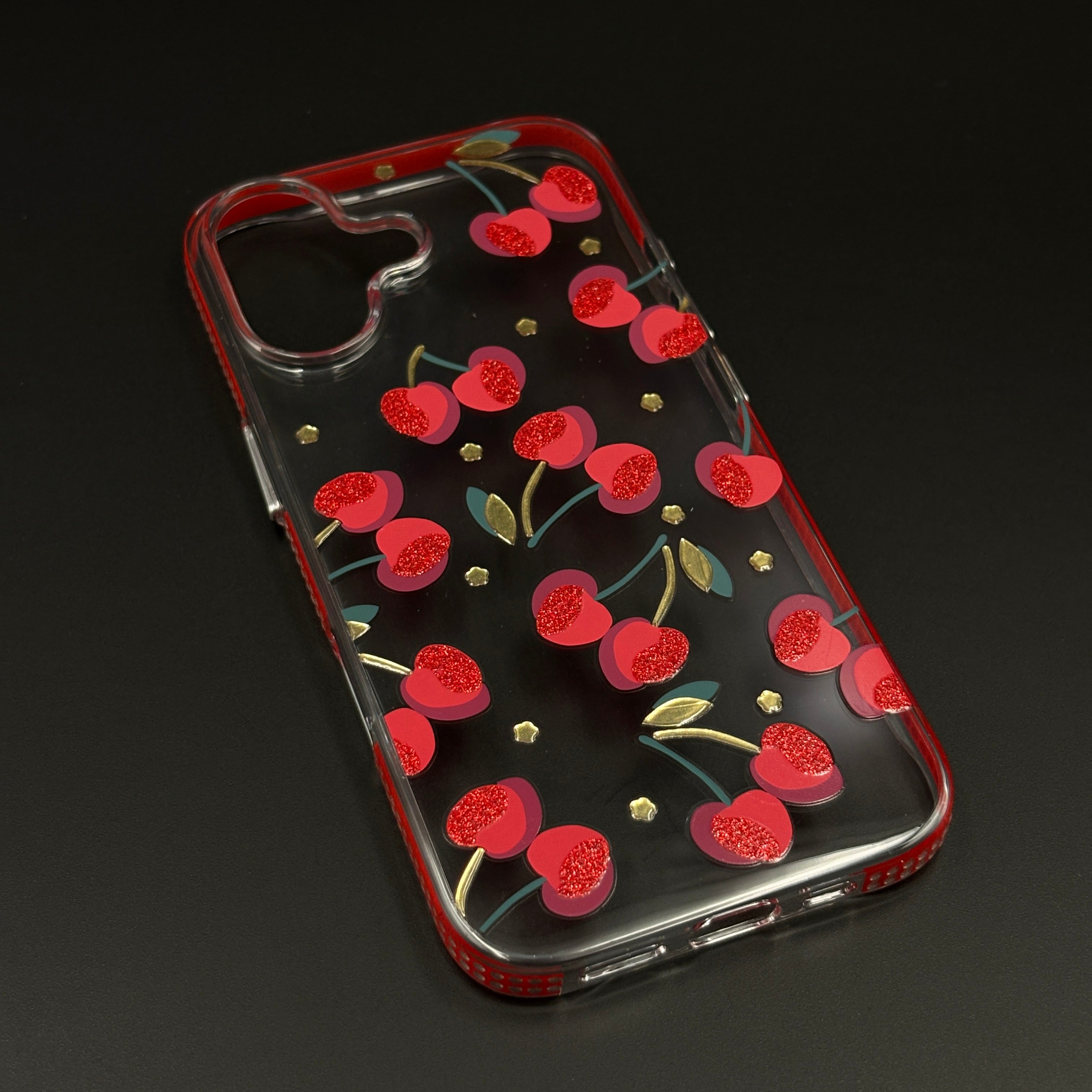 Anti-Yellow Cherry Pattern Mobile Case Cover for iPhone 17 | Fruit Design Soft Protection