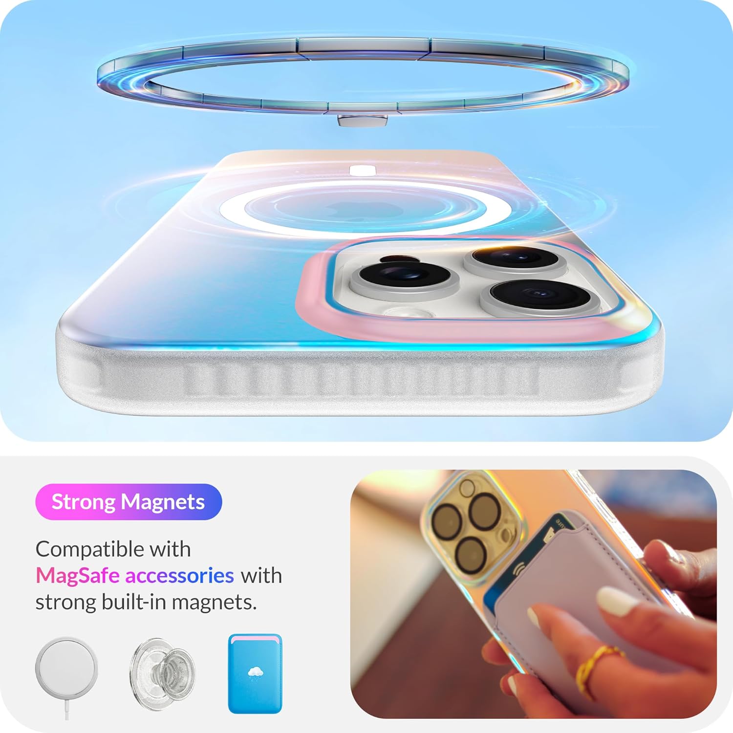 iPhone Fluorescent Iridescent Translucent Color Changing Case