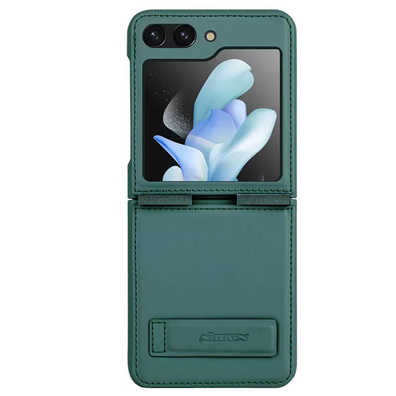 Samsung Galaxy Z Flip 5 Nillkin Qin Vegan Leather Case Cover Green