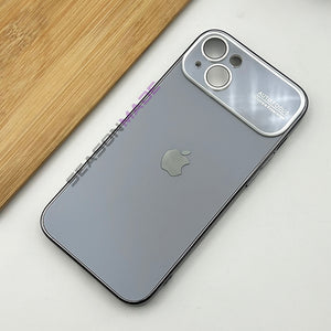 iPhone 15 Series Titanium Backplane Glass Chromatic Lens Shield Case Cover