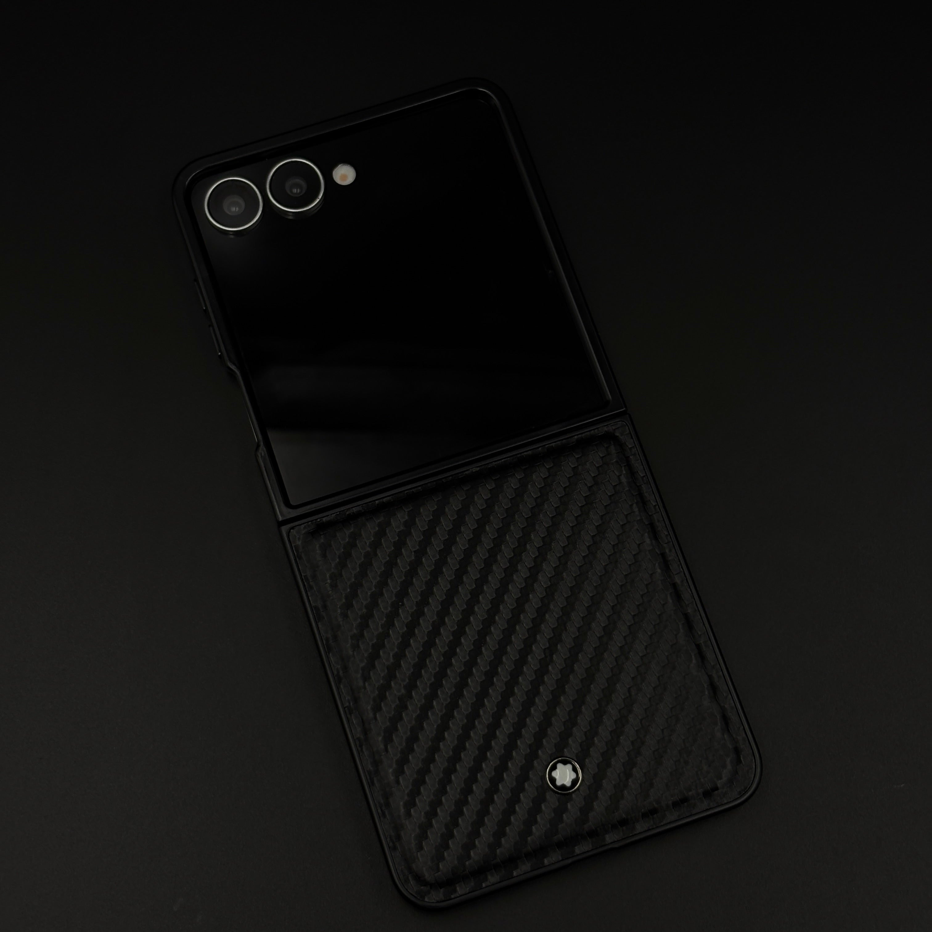 Luxury Brand MB Logo Case for Samsung Galaxy Z Flip 7 | Premium Textured Leather Edition