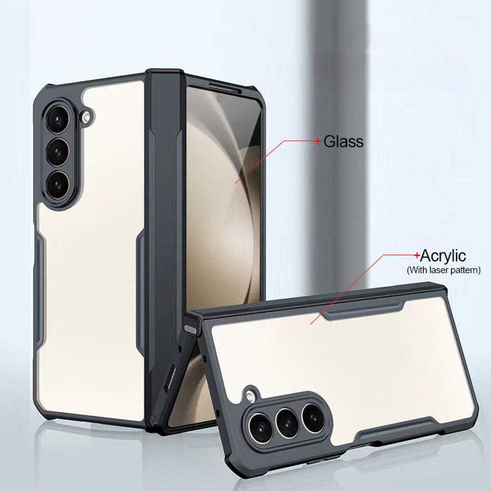Hybrid Glass & Acrylic Case for Samsung Galaxy Z Fold 6 | Rugged Shockproof Airbags Bumper