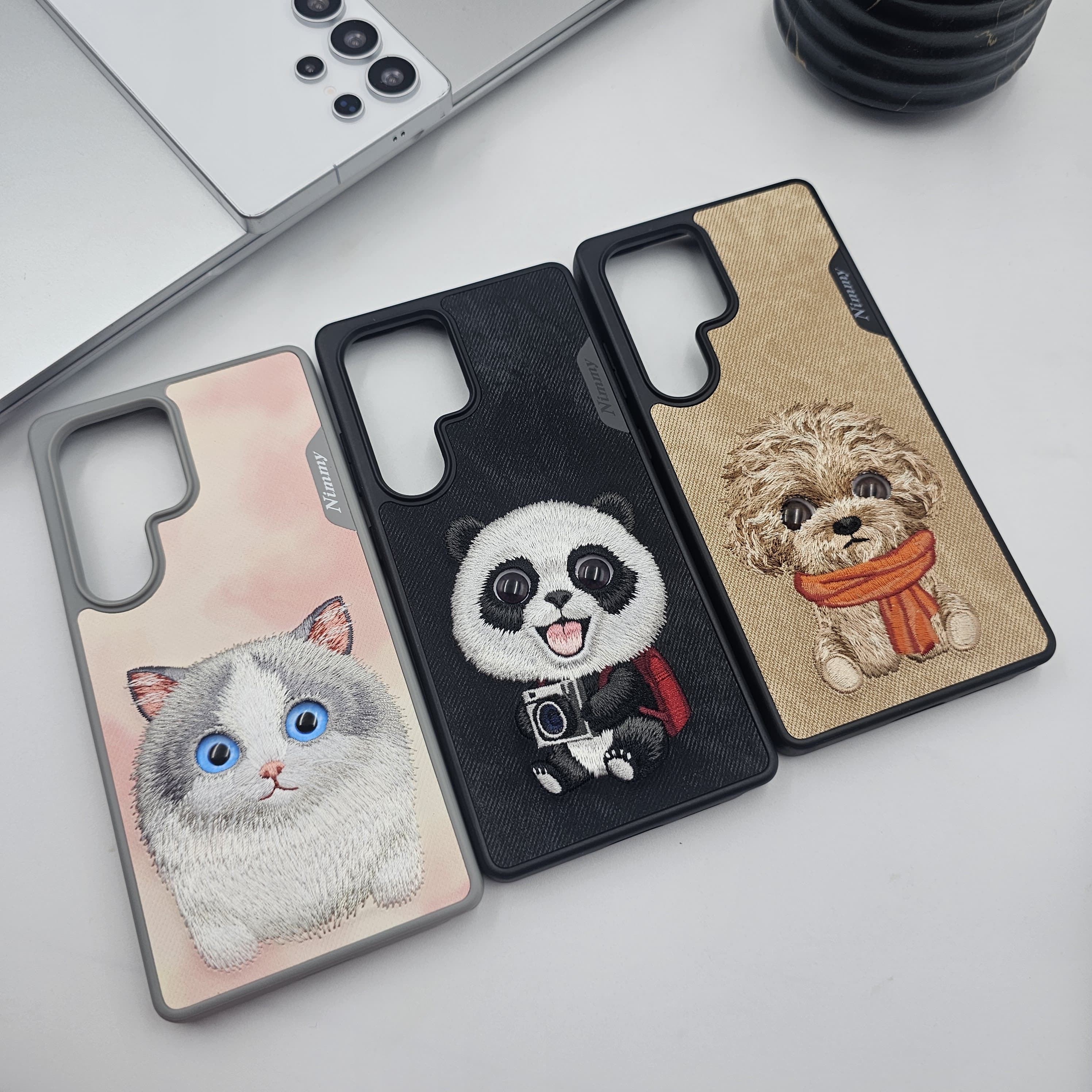 Samsung Galaxy S25 Ultra Animal 3D Embroiderey Leather Magsafe Case