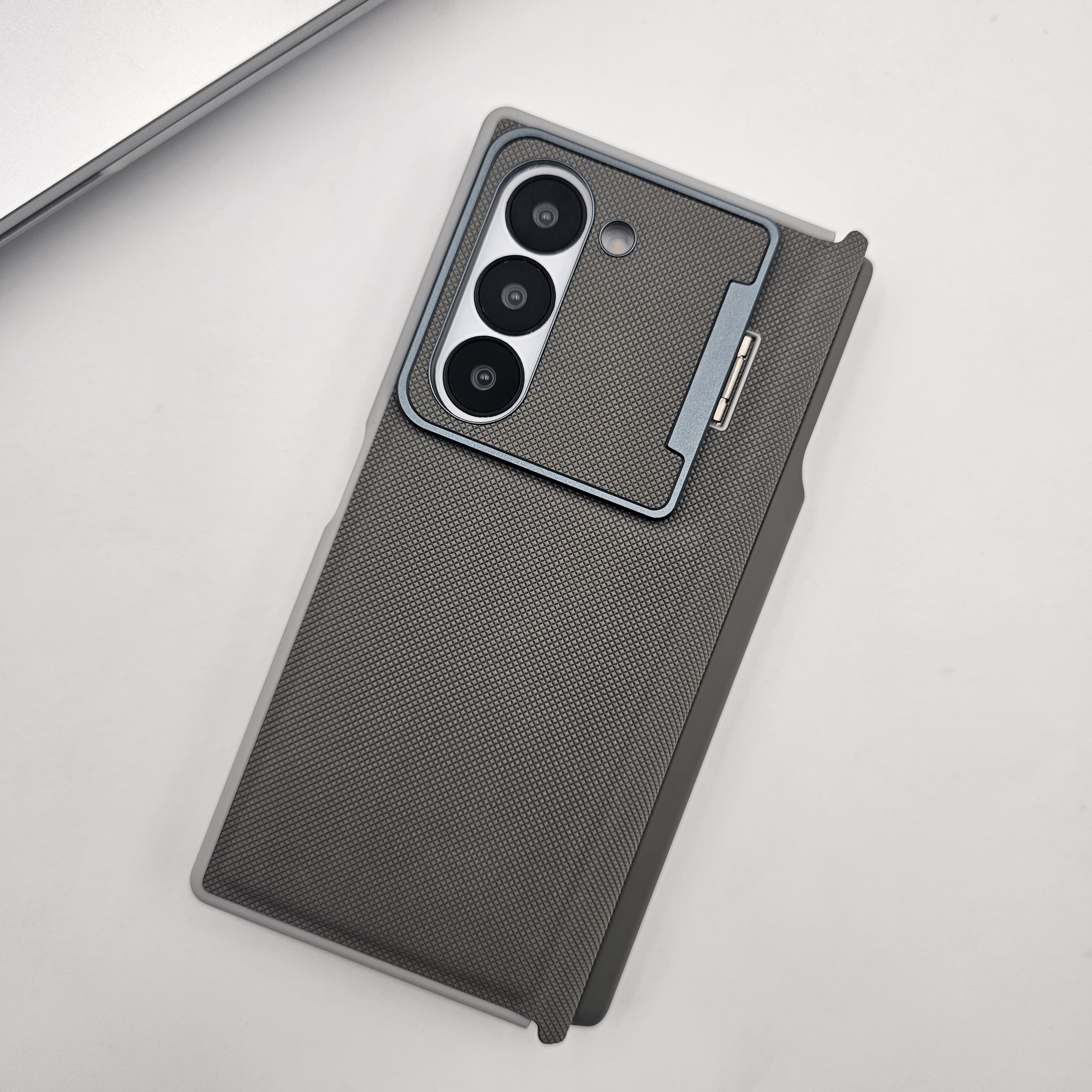 Samsung Galaxy Z Fold 6 Dotted Feel Leather Flip Card Holder S Pen Holder Case