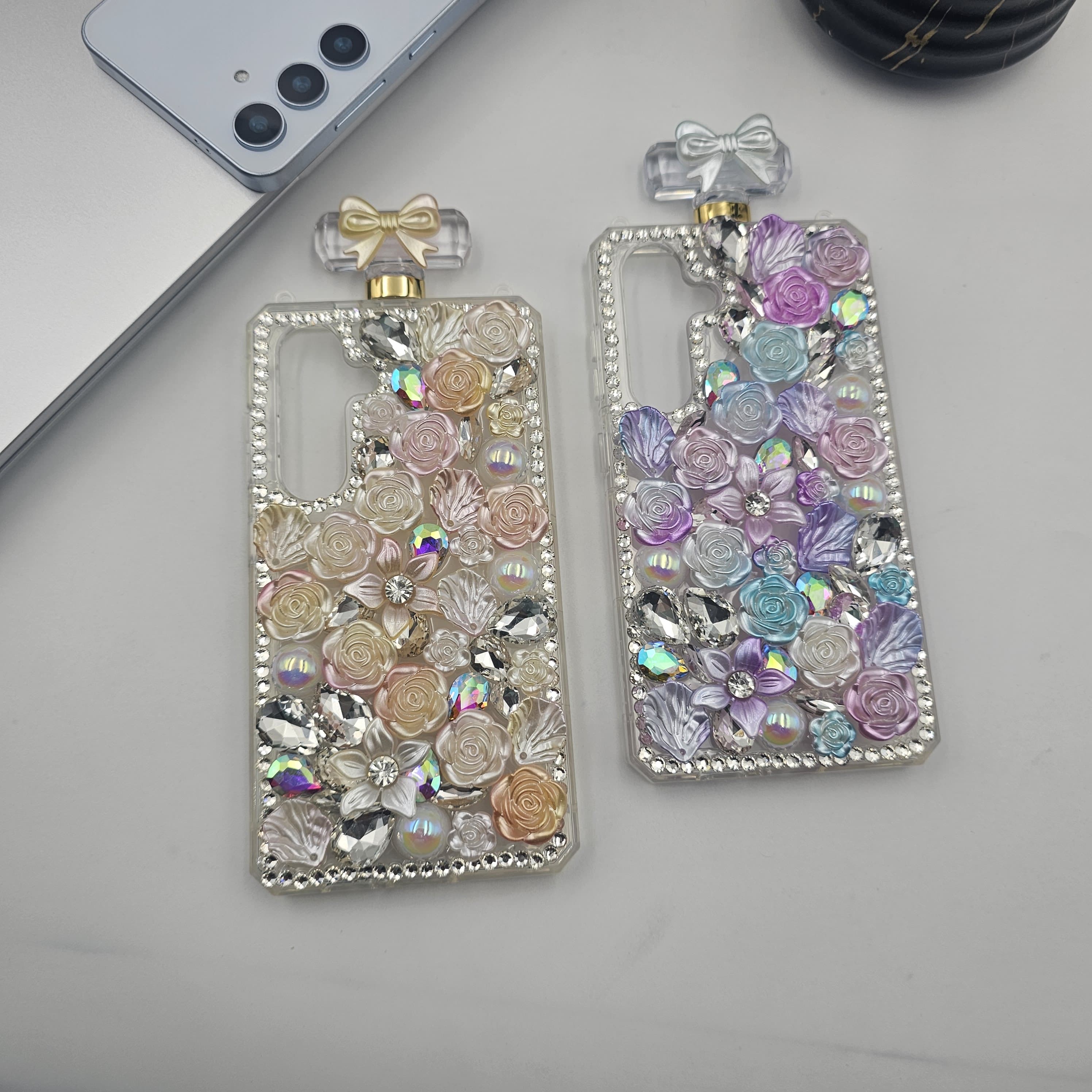 Samsung Galaxy S24 Perfume Bottle Floral Case With Sling