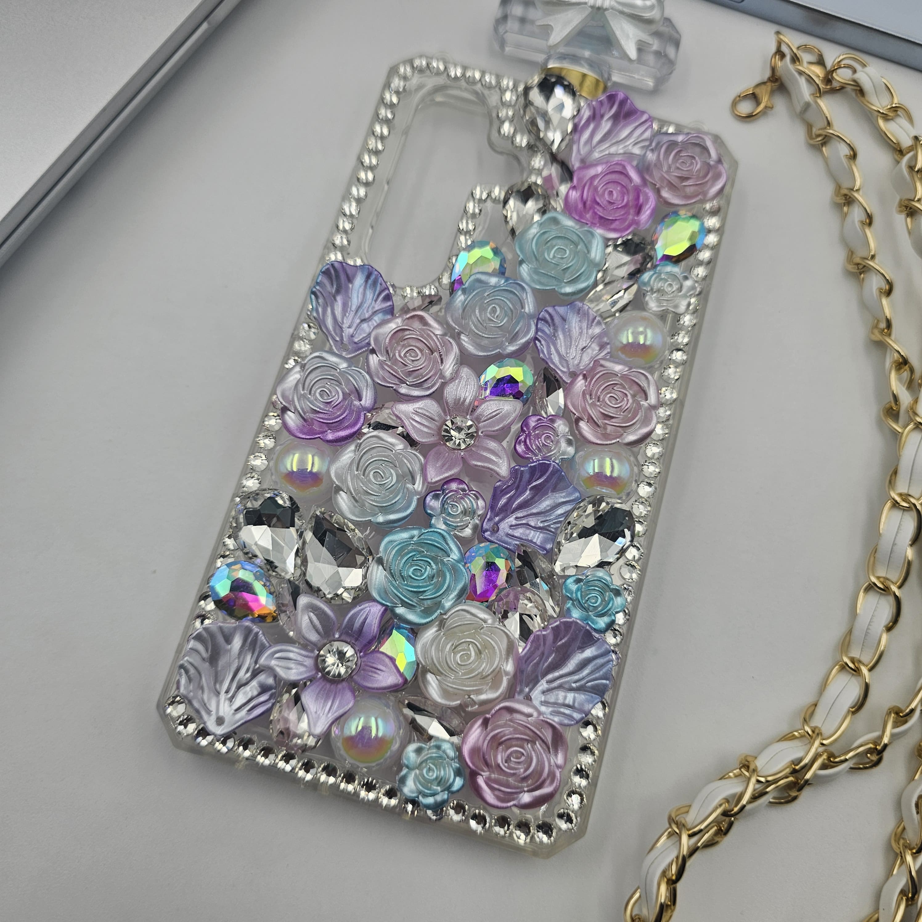 Samsung Galaxy S24 Perfume Bottle Floral Case With Sling