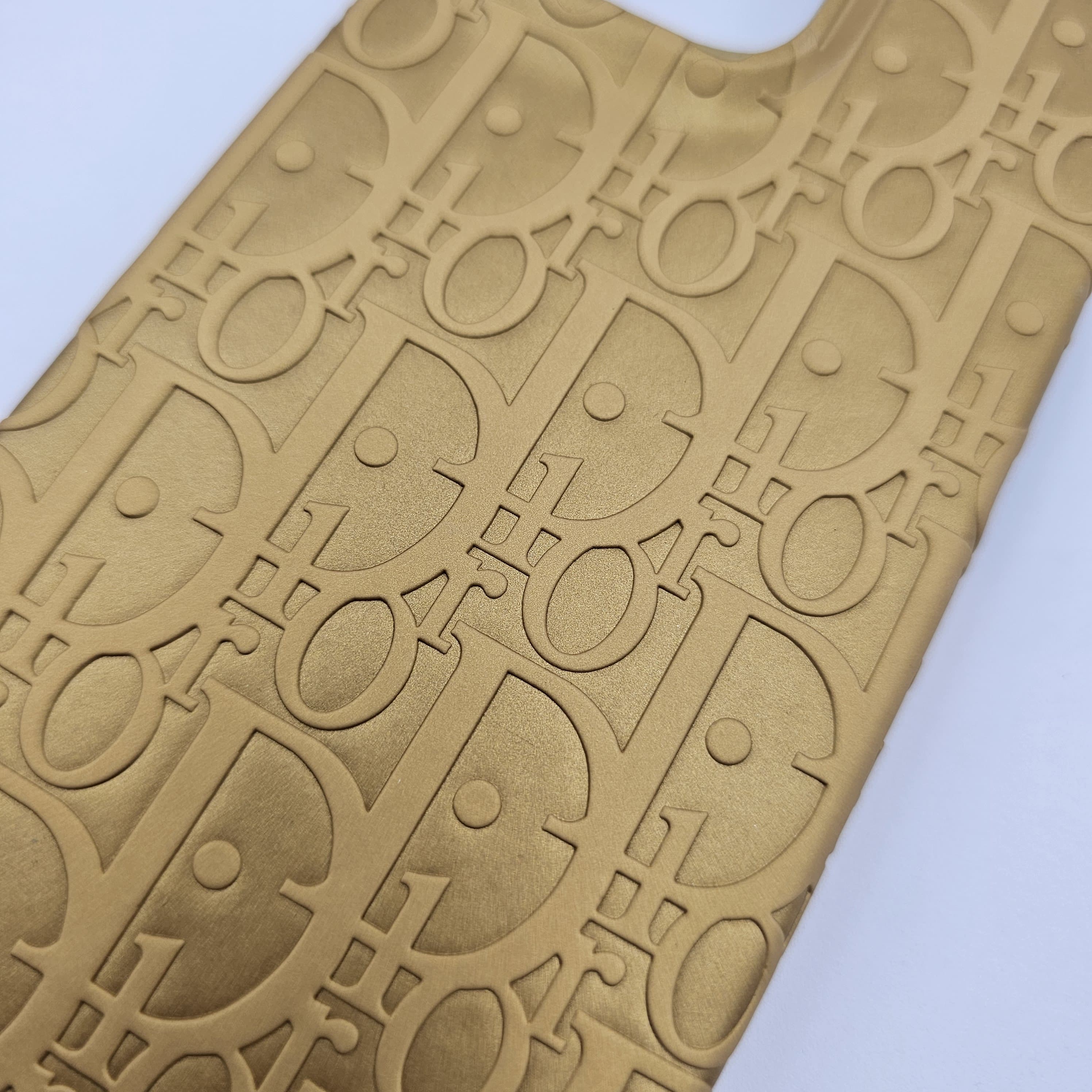 iPhone Luxury Brand CD Embossed Leather Case