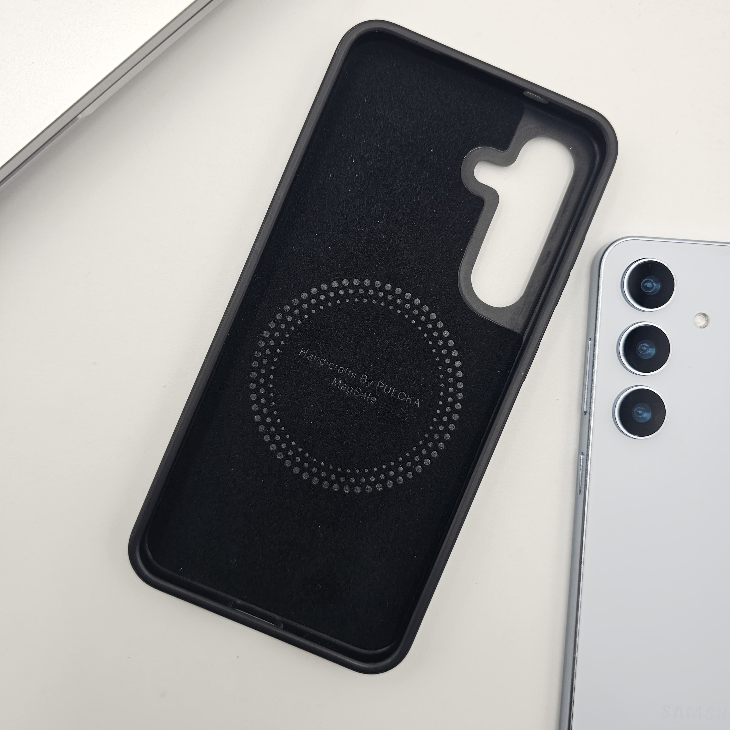 Luxury Leather MagSafe Case for Samsung Galaxy S24 FE | Premium Magnetic Charging Support