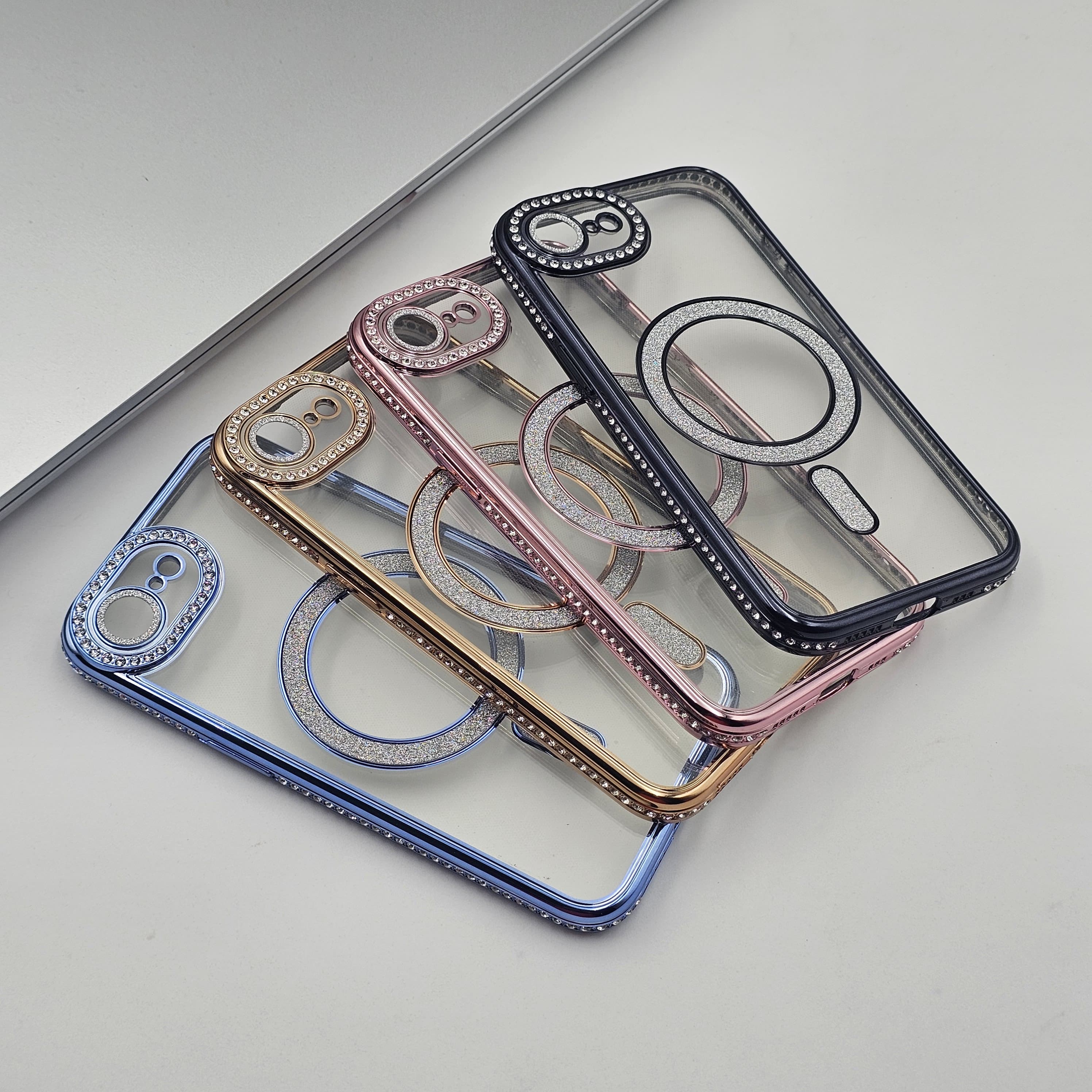 iPhone 16E Luxury Side Diamond Shimmer Magsafe Case