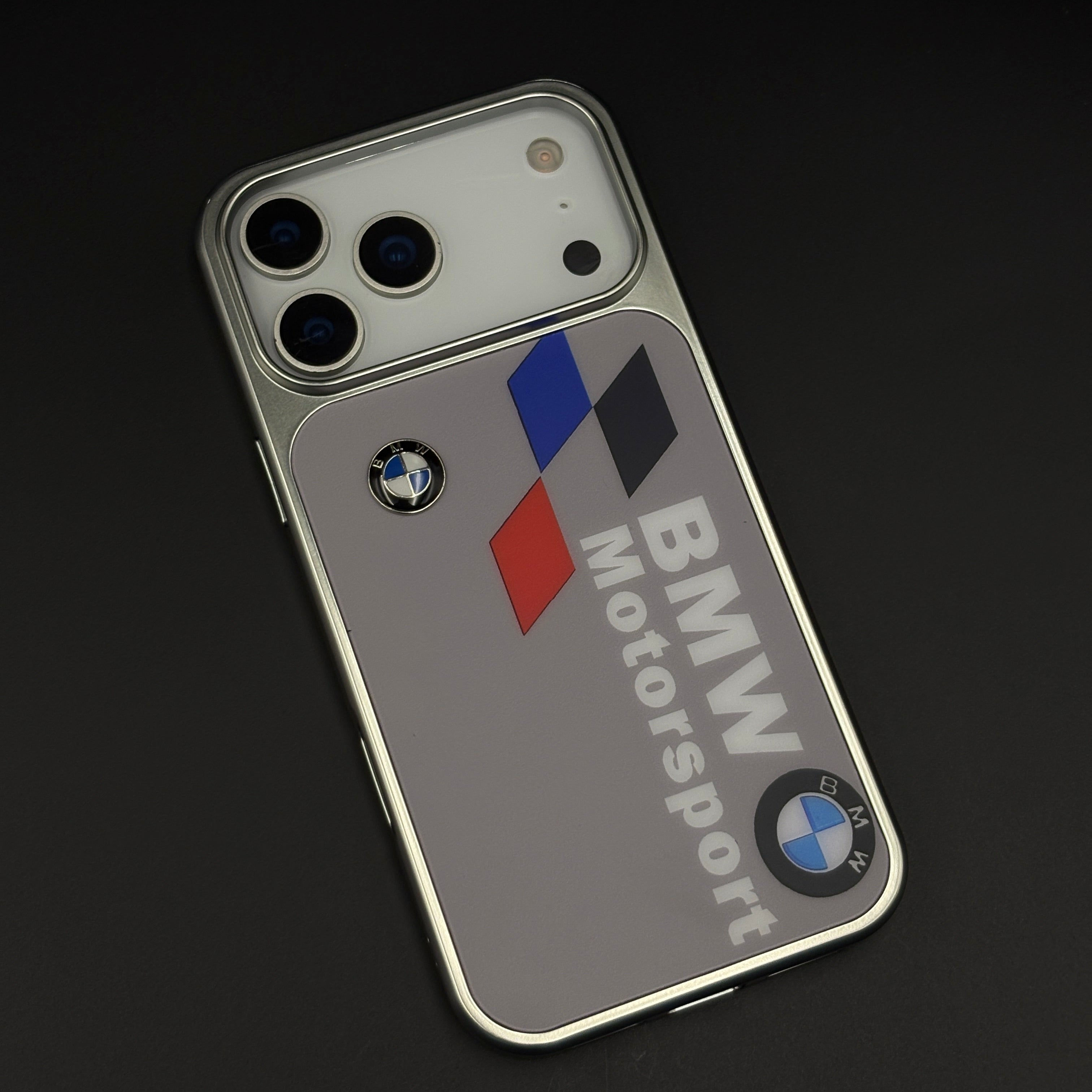 Motorsport Metal Style Frame Hard Case Cover for iPhone 17 Series