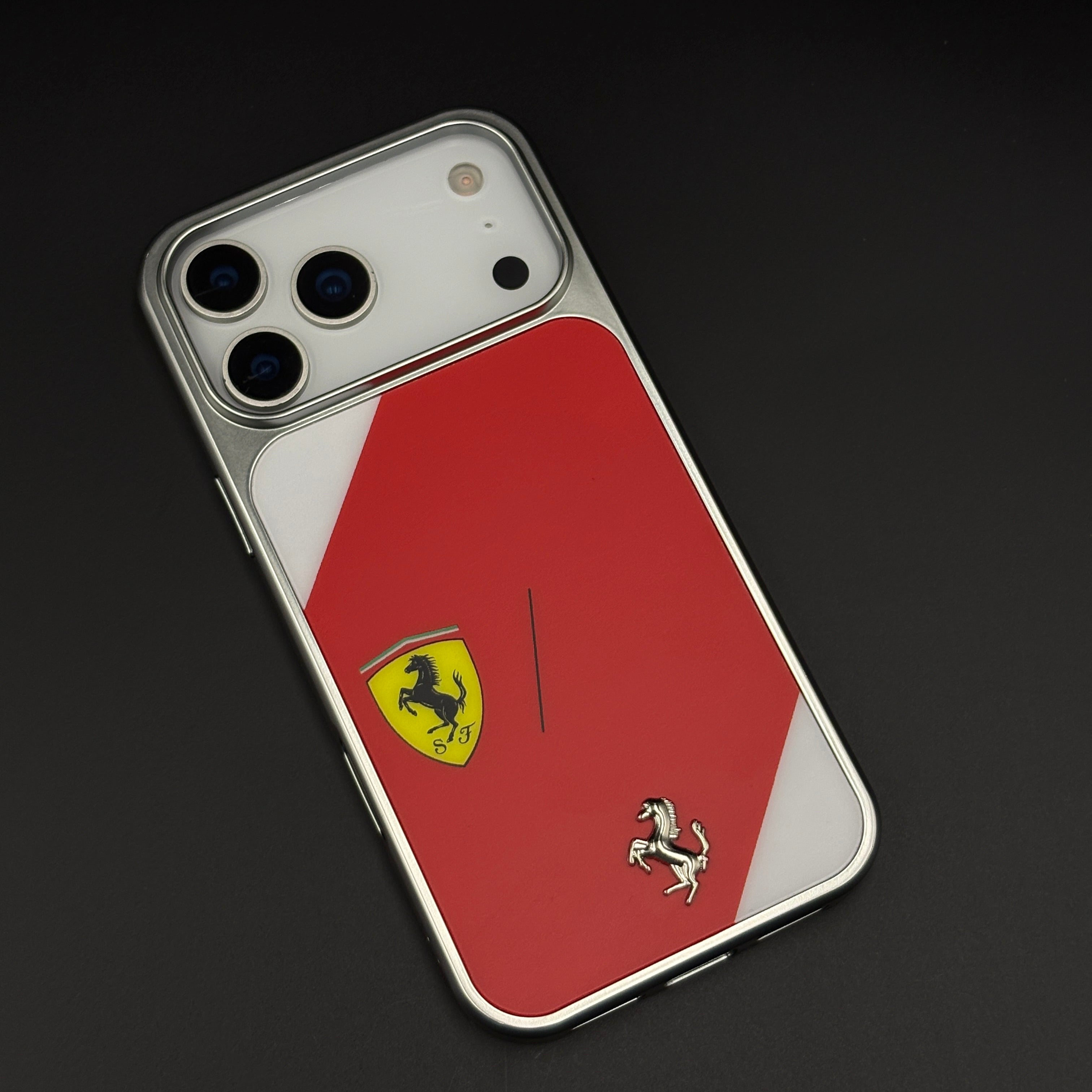FR Horse Motorsport Inspired Metal Style Frame Hard Case Cover for iPhone 17 Series