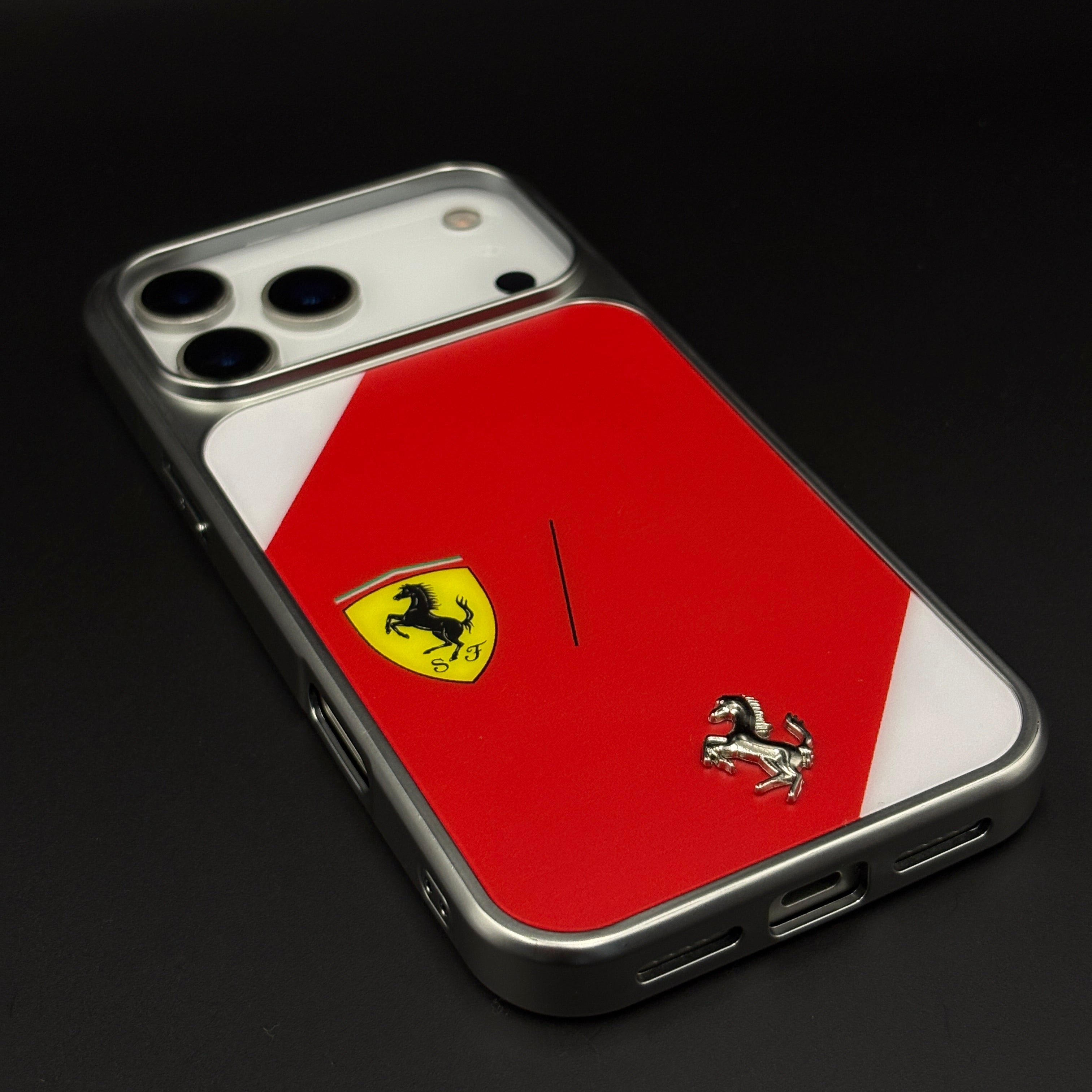 FR Horse Motorsport Inspired Metal Style Frame Hard Case Cover for iPhone 17 Series