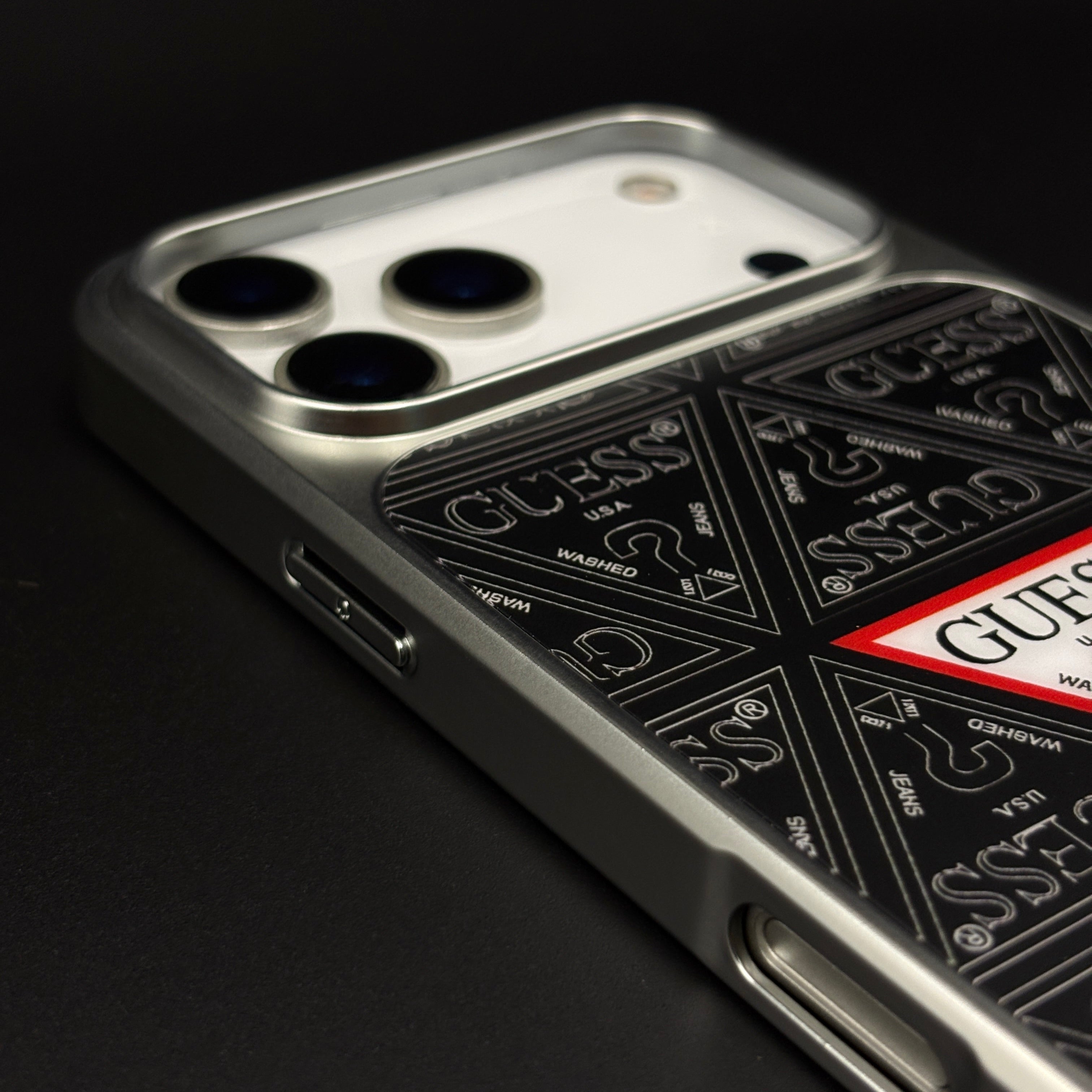 GS Fashion Brand Metal Style Frame Case Cover for iPhone 17 Series