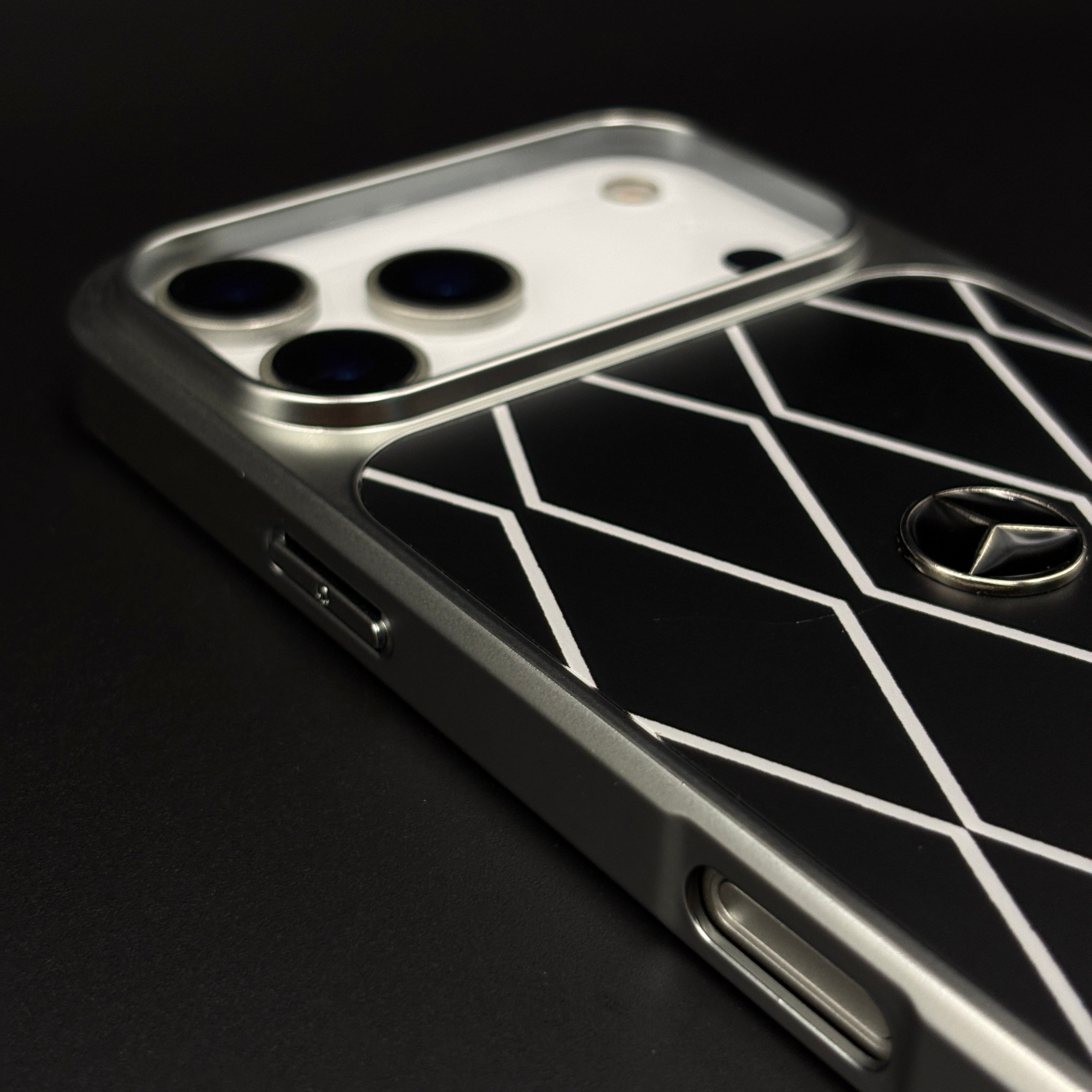 Merc Motorsport Inspired Metal Style Frame Case Cover for iPhone 17 Series
