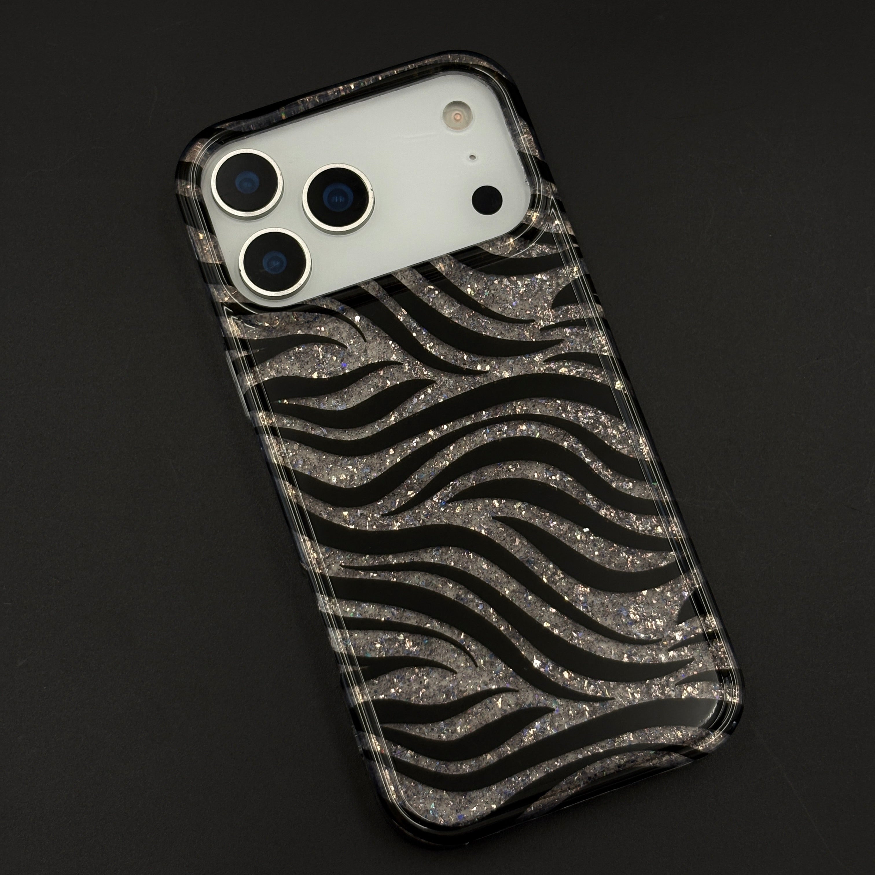 Midnight Glitter Wave Protective Case for iPhone 17 Series