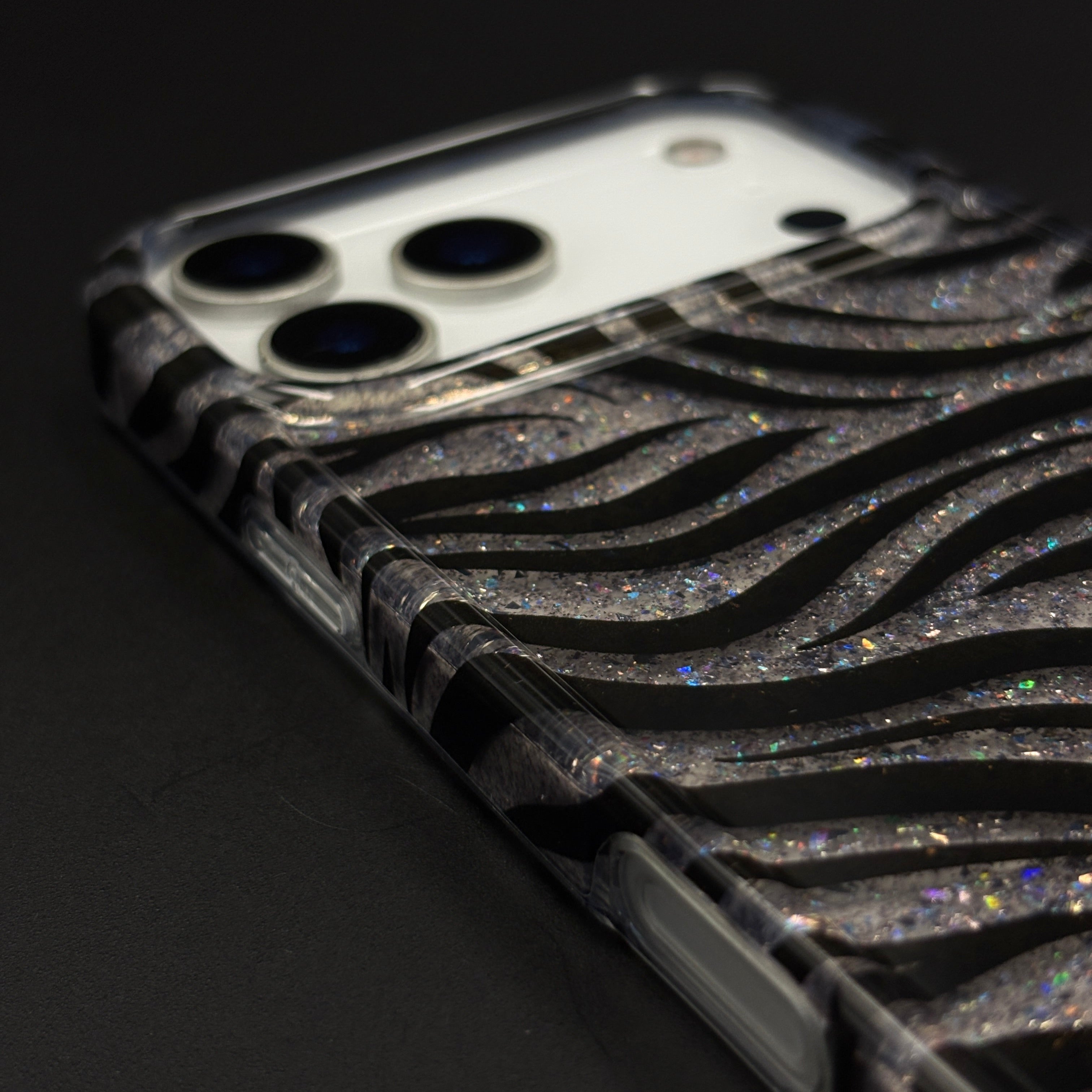 Midnight Glitter Wave Protective Case for iPhone 17 Series