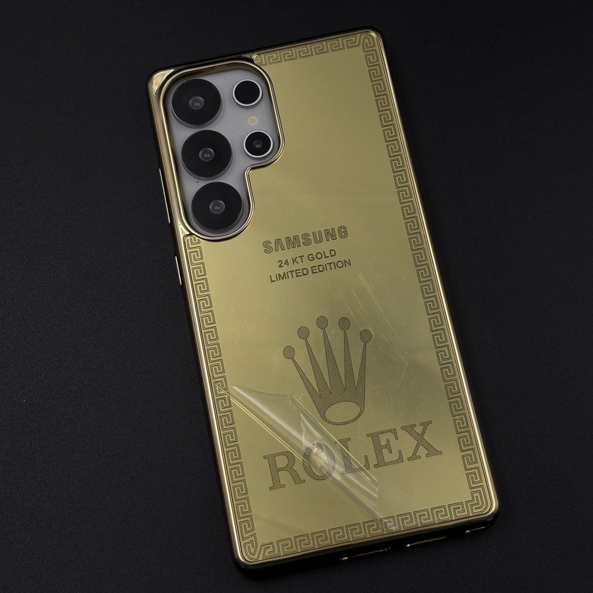 Handcrafted 24K Gold Plated Luxury Watch Brand Case for Samsung Galaxy S25 Ultra