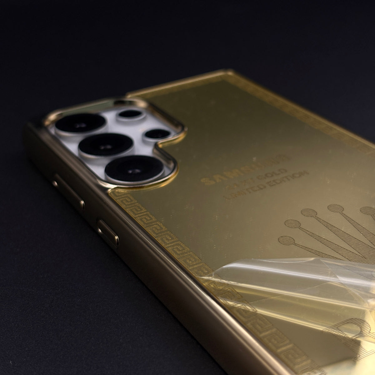 Handcrafted 24K Gold Plated Luxury Watch Brand Case for Samsung Galaxy S25 Ultra
