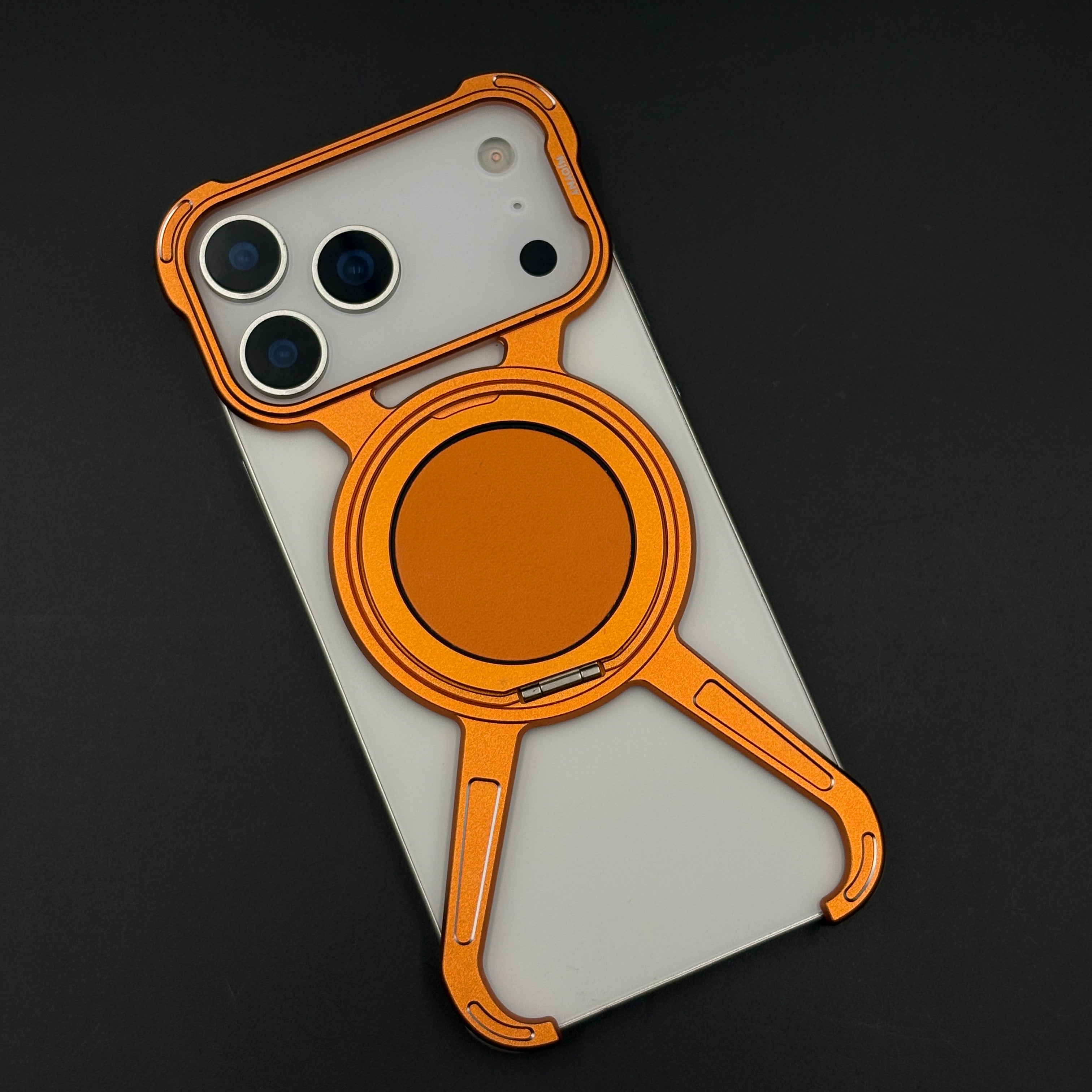 X Bracket Metal Rotating Stand MagSafe Phone Case Cover for iPhone 17 Series | Frameless Minimalist Edition