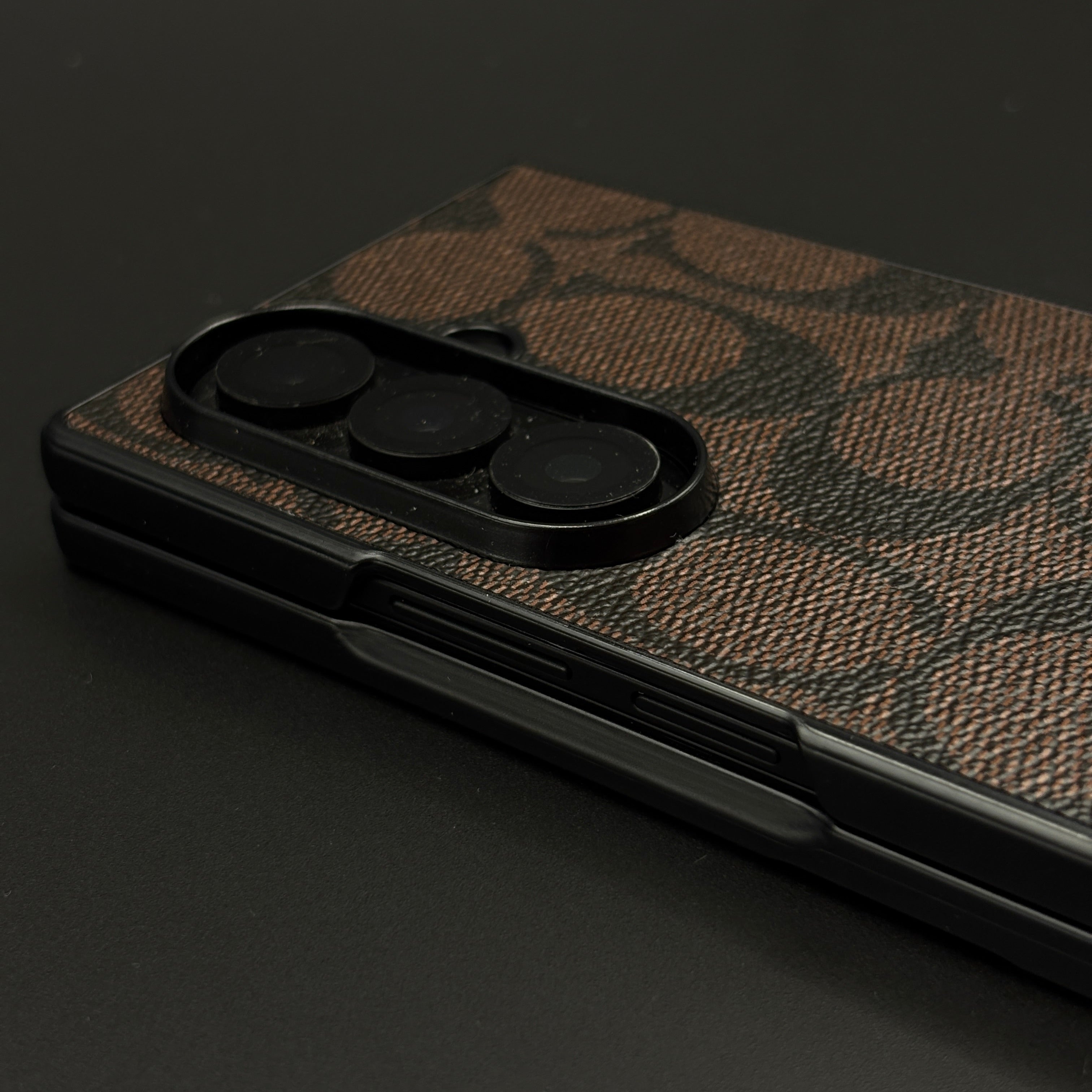 Samsung Galaxy Z Fold 7 Luxury Brand Pattern CC PU Leather Case Cover