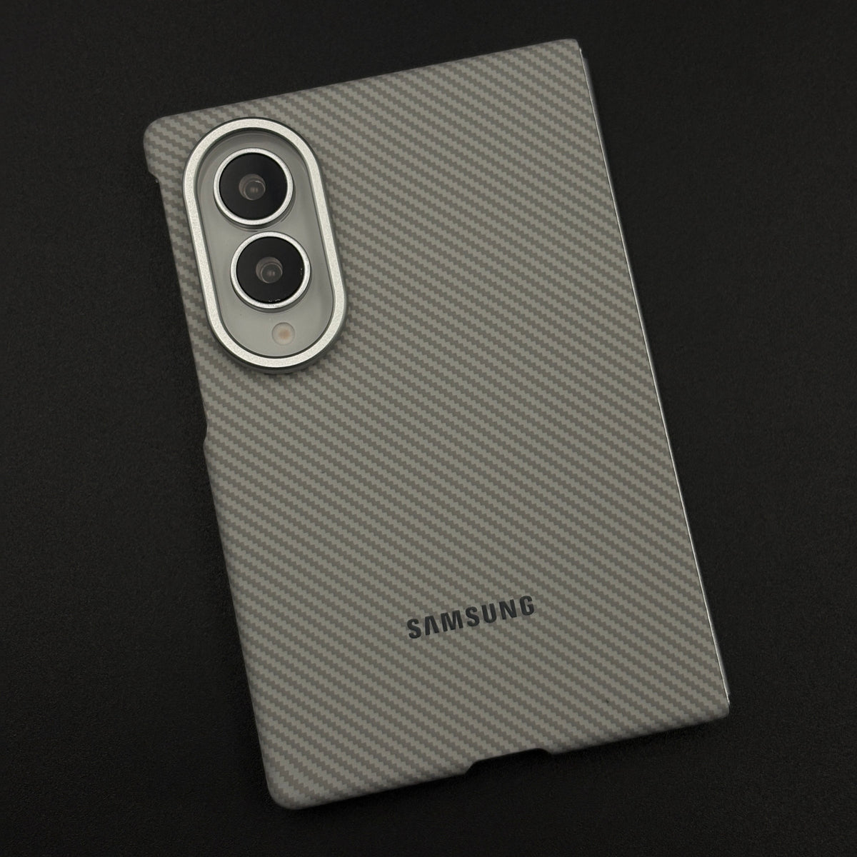 Carbon Fiber Texture Hidden MagSafe OG Case for Samsung Galaxy Z Fold 8 - 2 FREE Tempered Glass