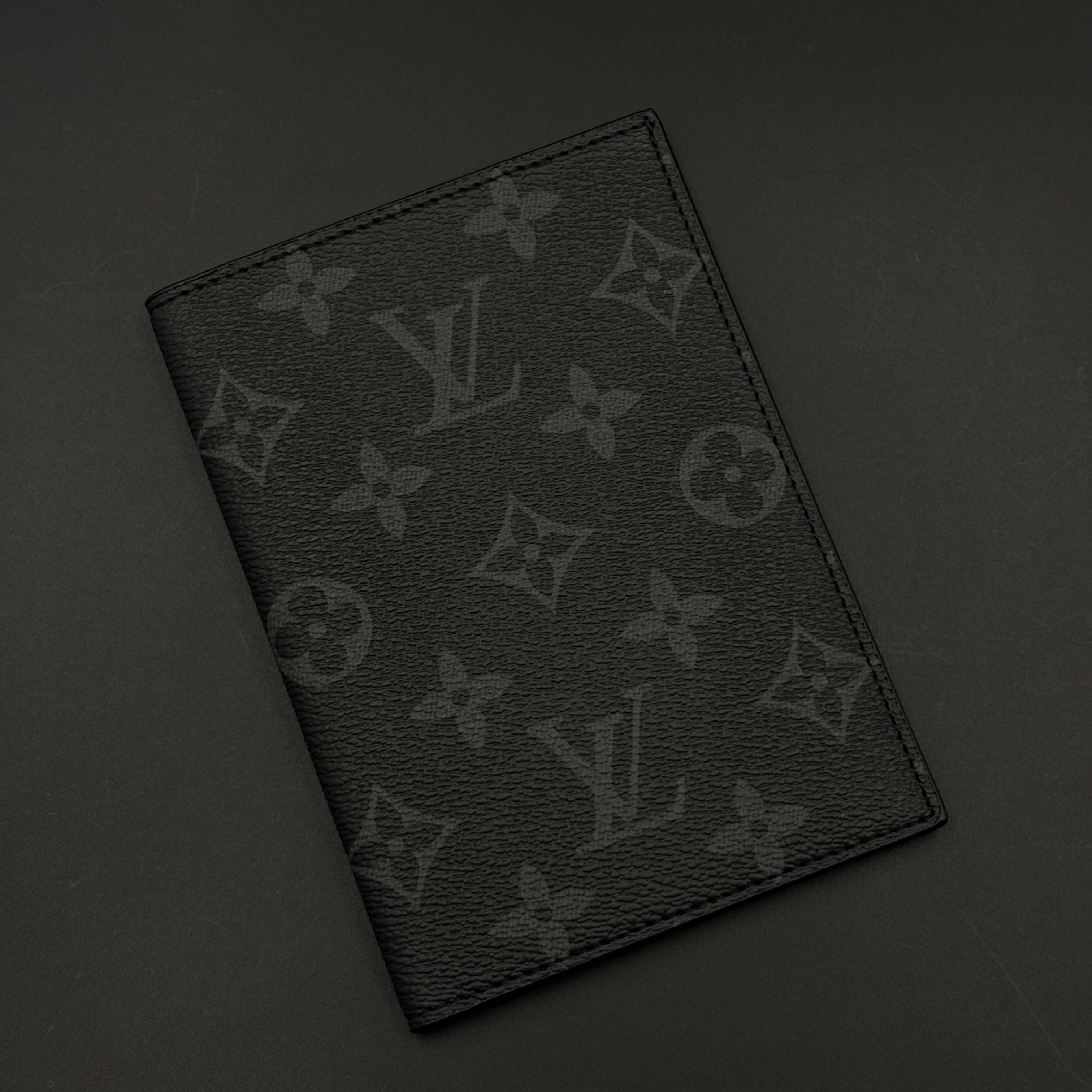 Luxury Monogram Passport Case Cover with Cardholder Slot for Travel with Box