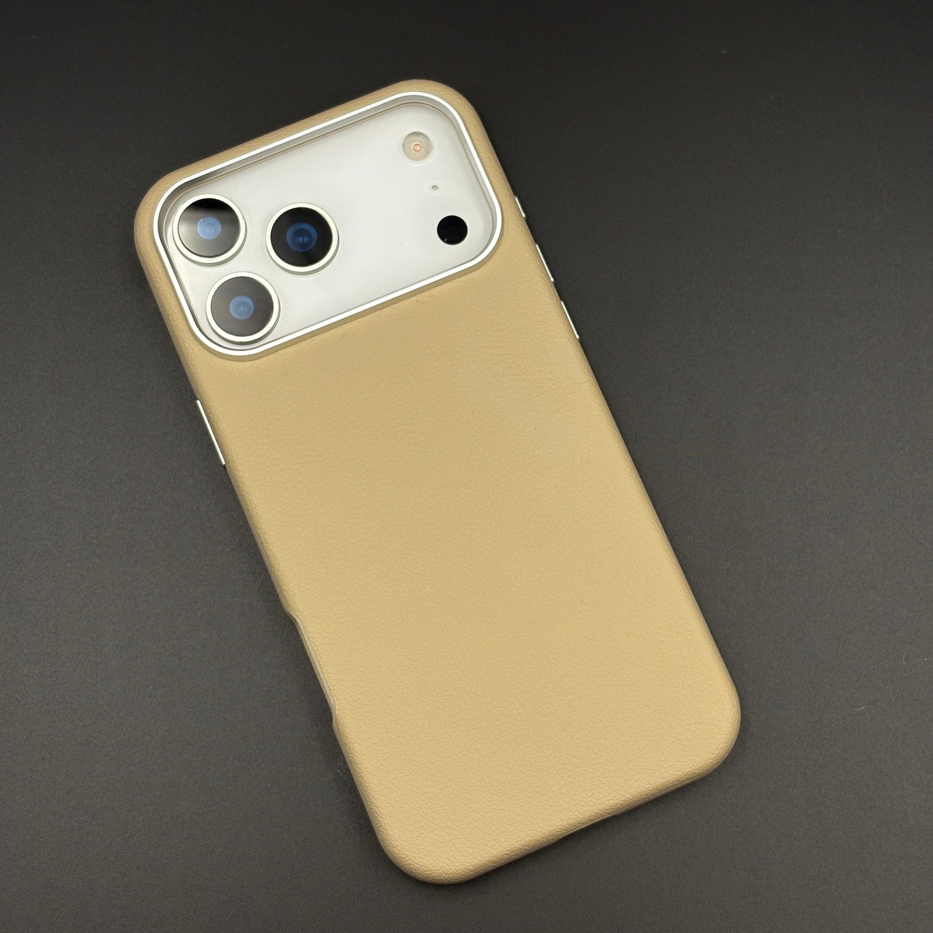 Minimalist Leather Phone Case Cover for iPhone 17 Series | Invisible MagSafe Compatible