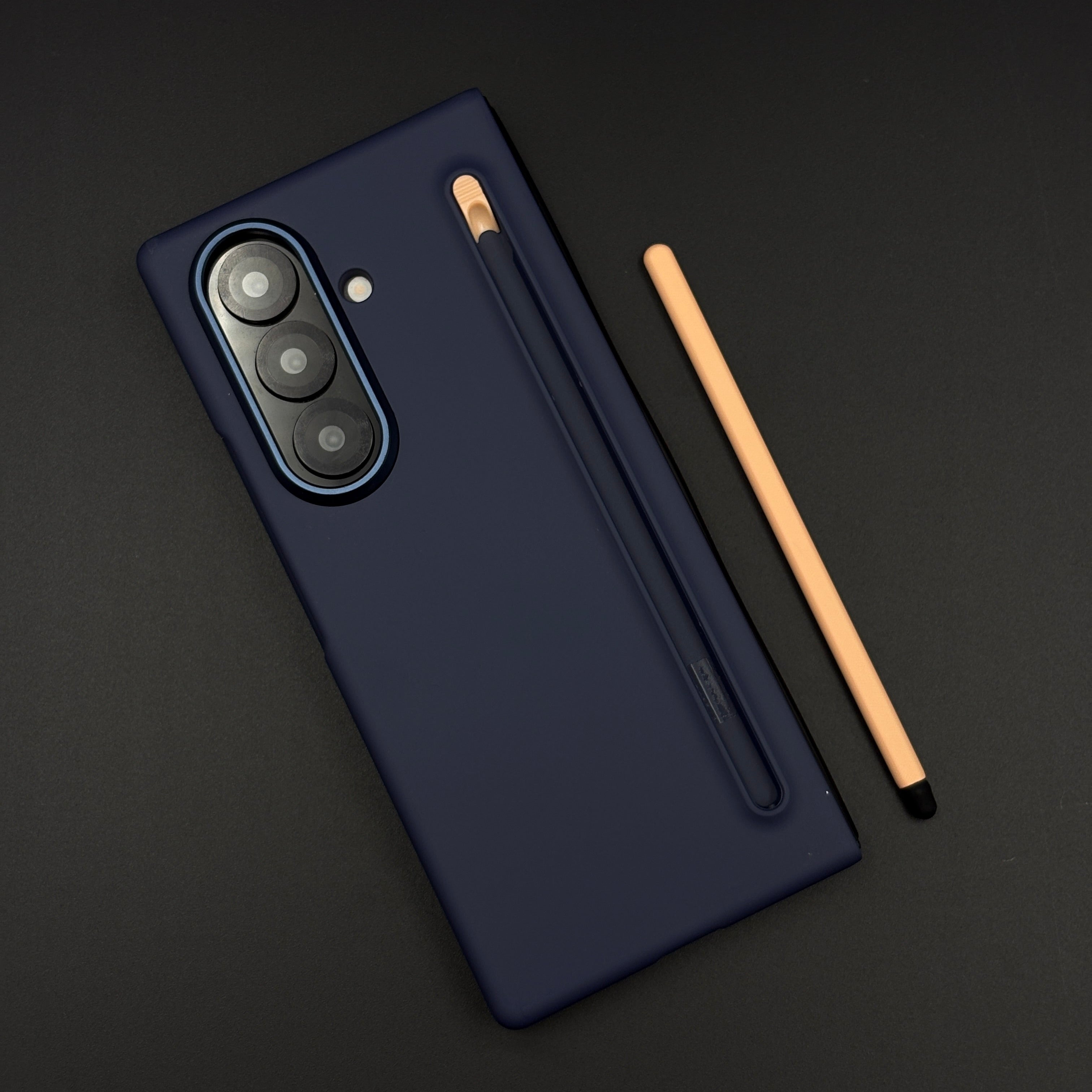 Silk Feel Liquid Silicone Phone Case Cover with Pen for Samsung Galaxy Z Fold 7 | Ultra-Soft Shockproof