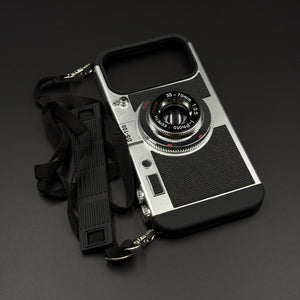 3D Vintage Camera Phone Case Cover for iPhone 17 Series | Retro Designer | Detachable Sling - Season Made