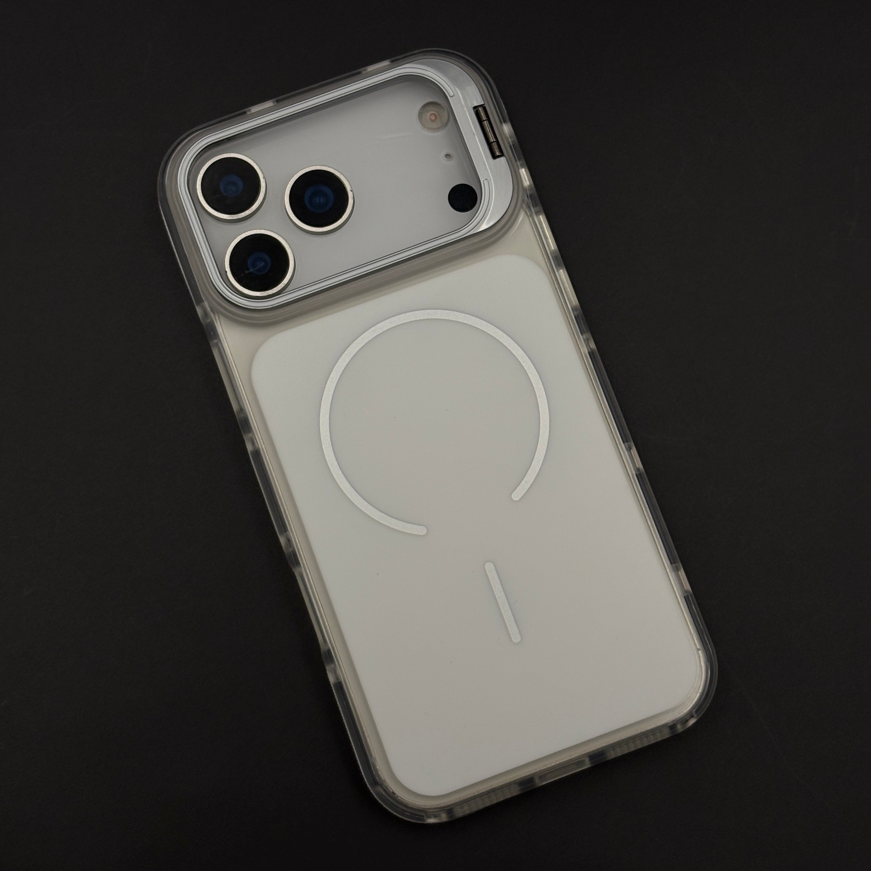 CrystalShield Color Anti‑Yellow Metal Kickstand MagSafe Case for iPhone 17 Series