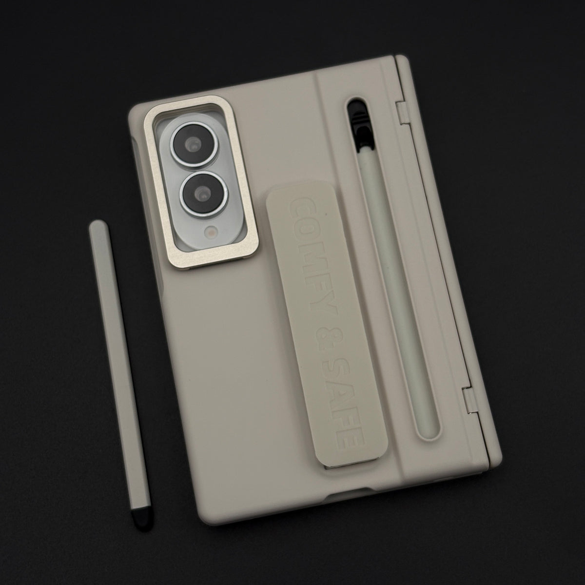 Hidden Kickstand Pen Hinge Case with Front Screen Protector for Samsung Galaxy Z Fold 8