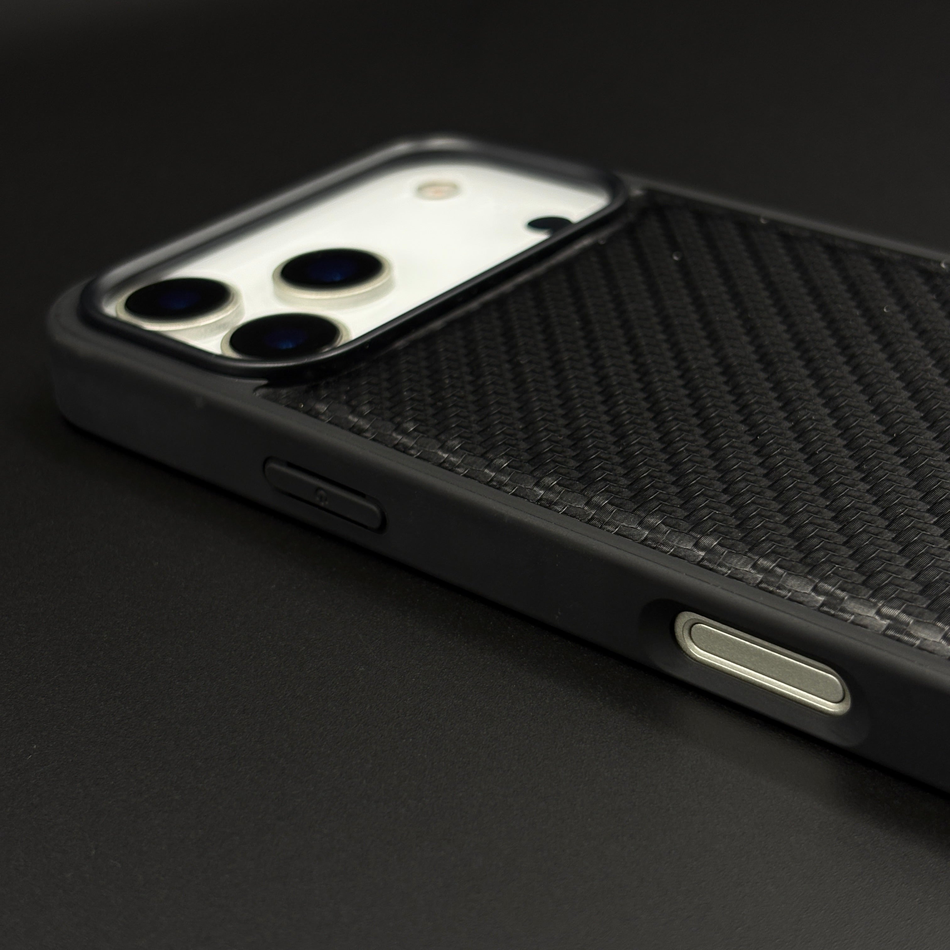 Carbon Fibre MB Logo Case for iPhone 17 Series | Luxury Shockproof Protection