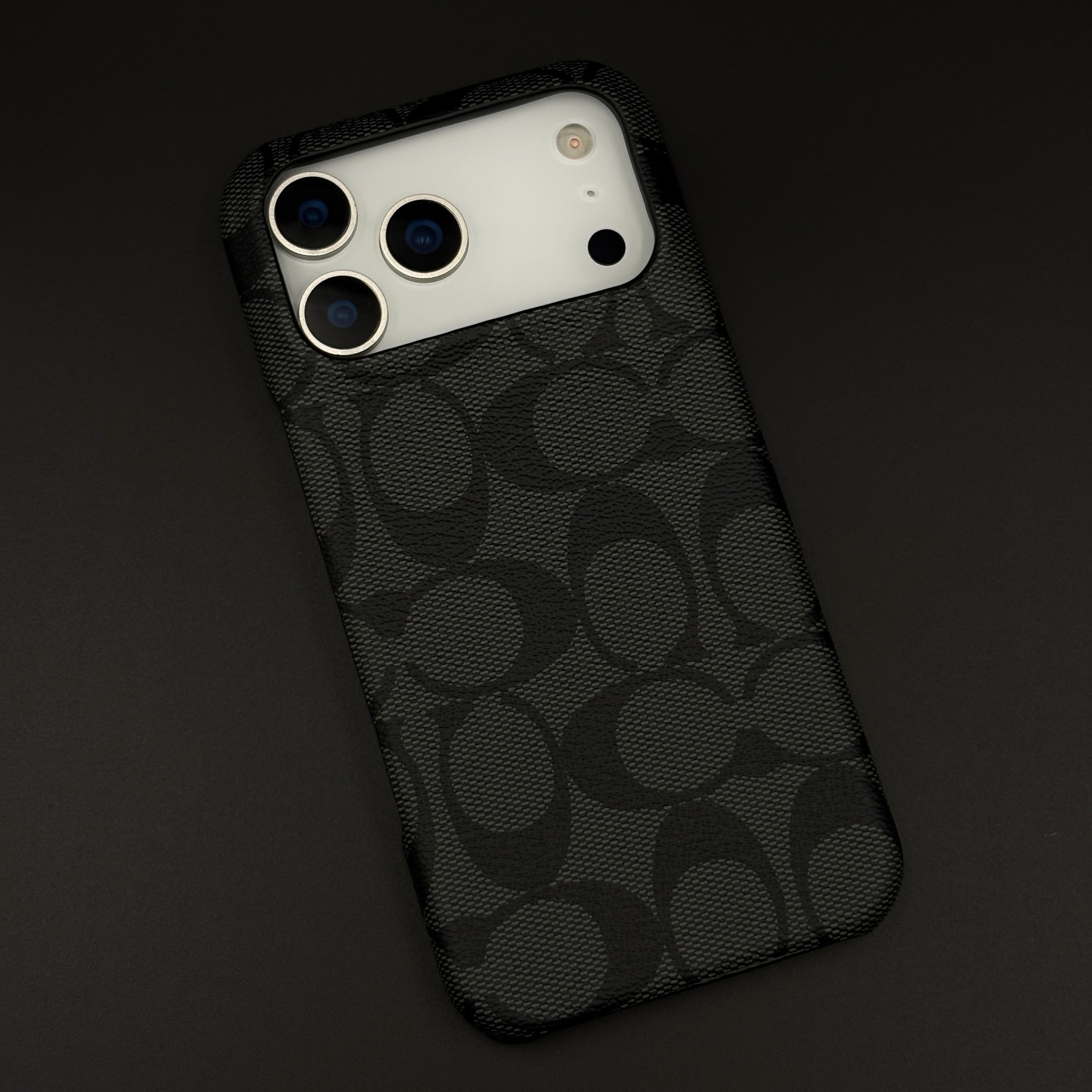 CC Pattern PU Leather Case for iPhone 17 Series