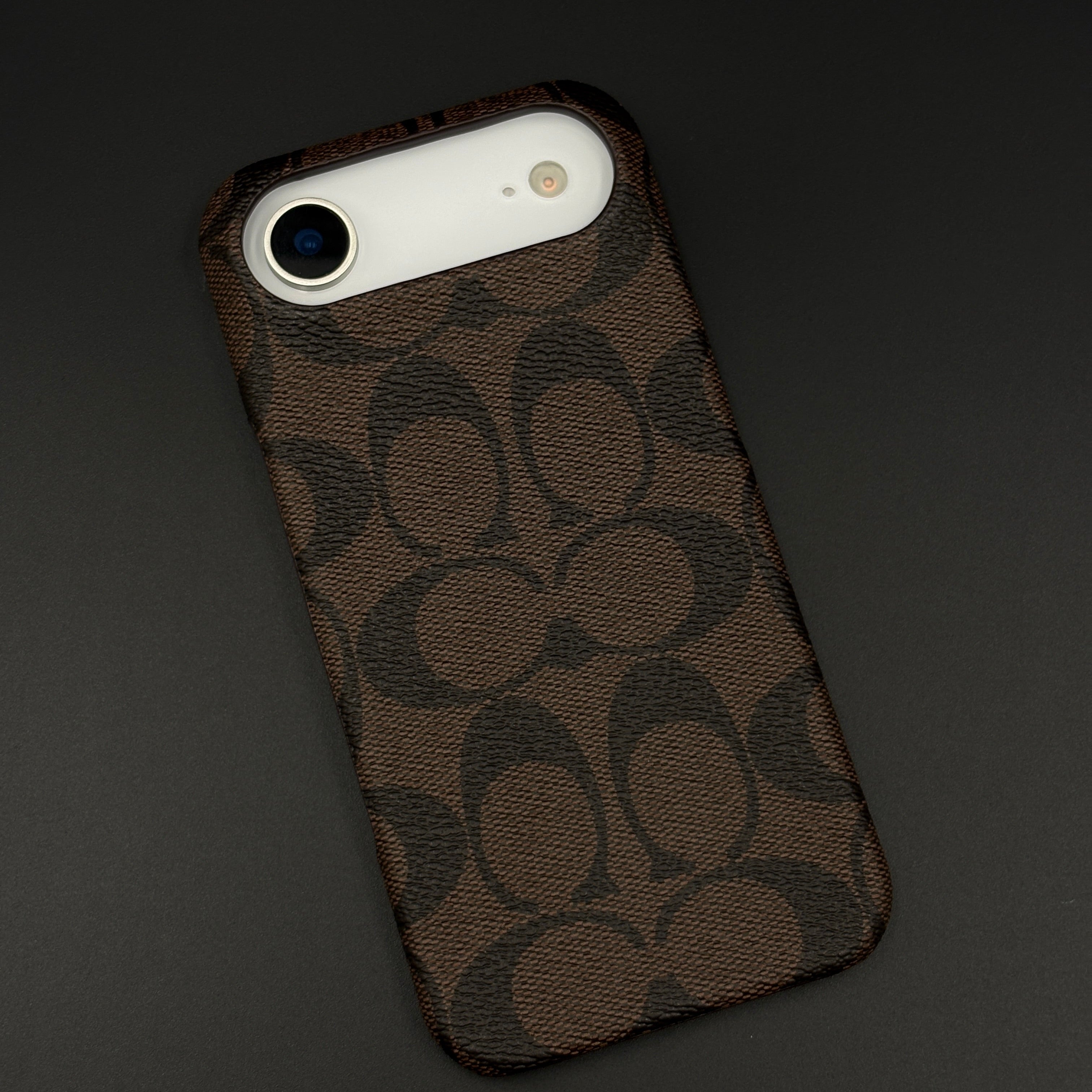 CC Pattern PU Leather Case for iPhone 17 Air | Monogram Soft Touch Protection