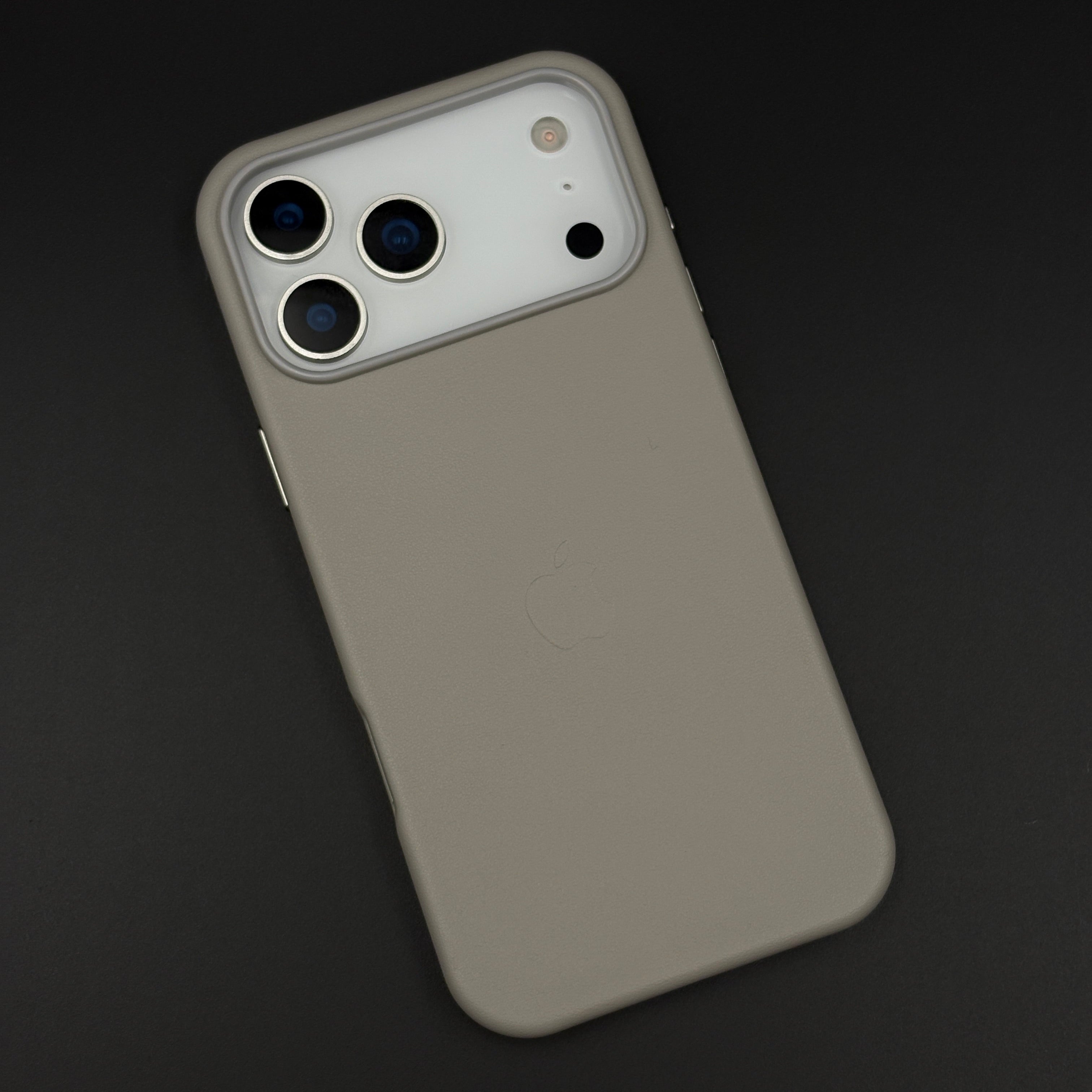 Minimalist Leather Logo Phone Case Cover for iPhone 17 Series | Slim Premium Everyday Protection