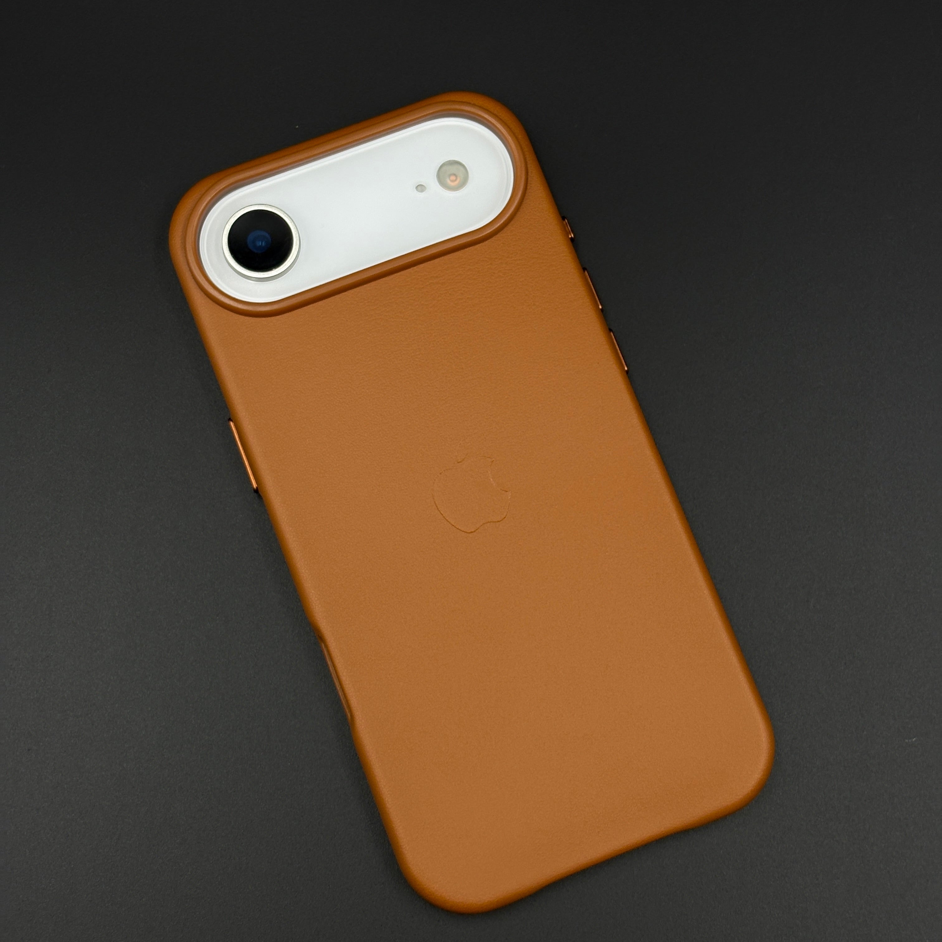 Minimalist Leather Logo Phone Case Cover for iPhone 17 Air | Slim Premium Everyday Protection
