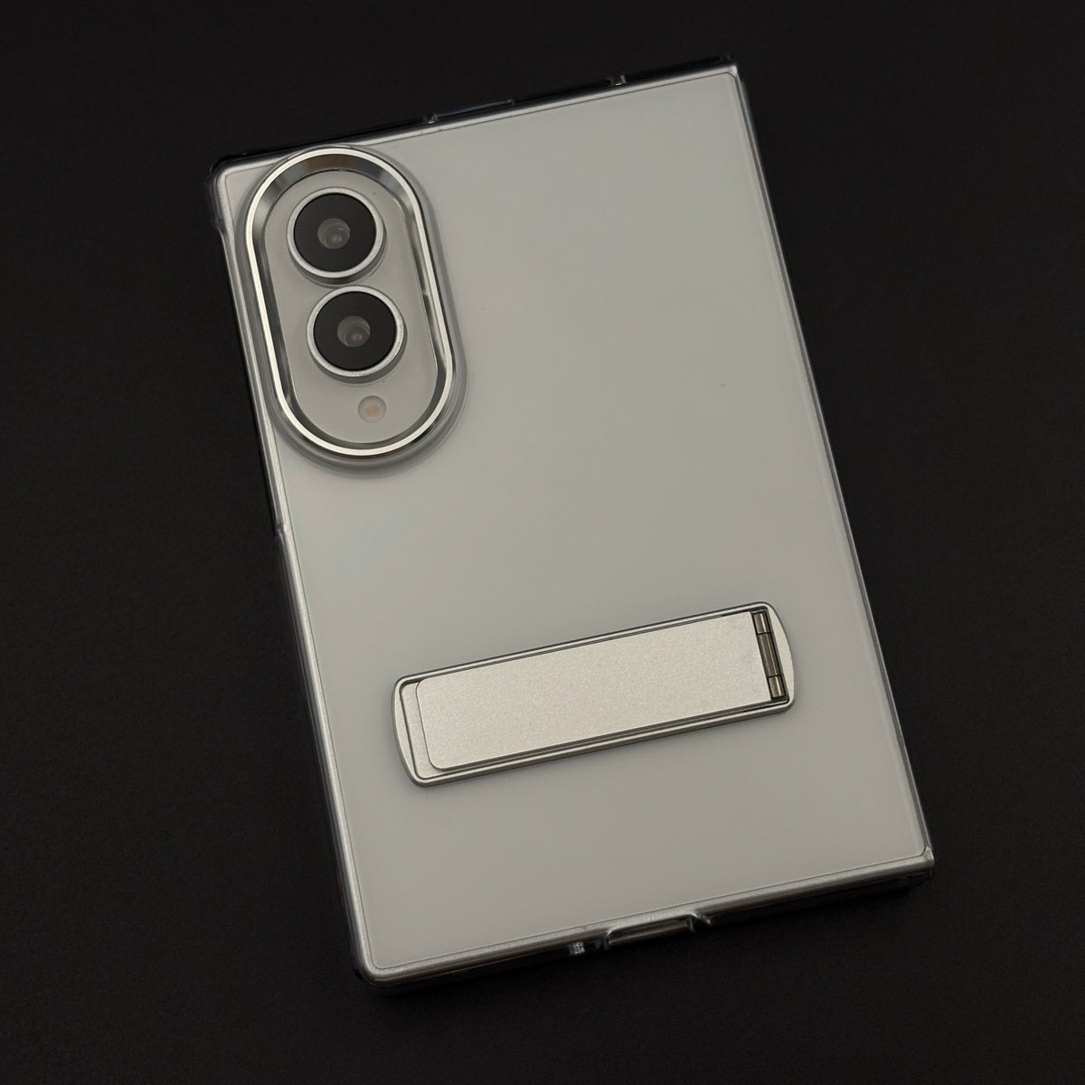 Crystal View Metal Kickstand Case Cover with Raised Camera Guard for Samsung Galaxy Z Fold 8